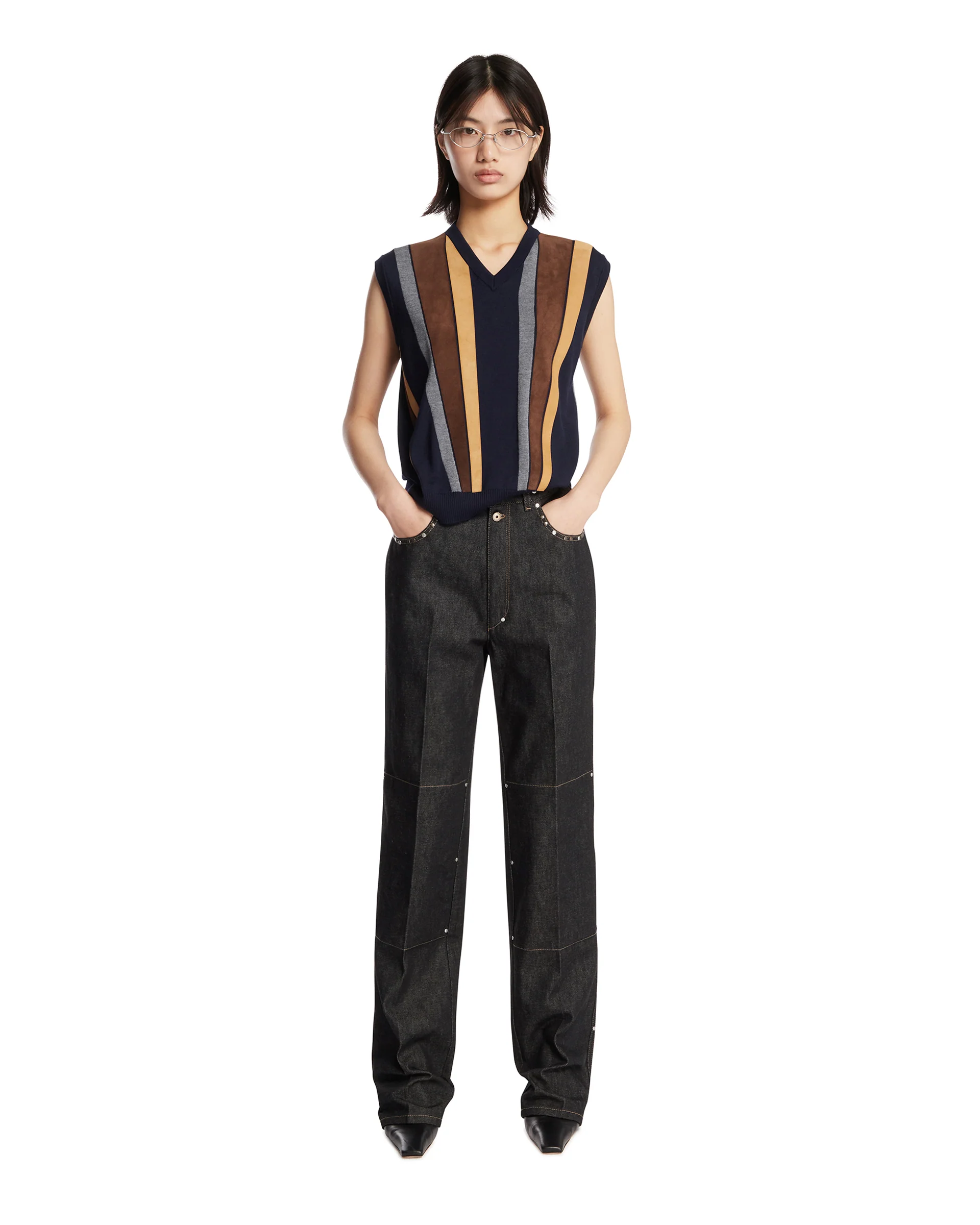 Jeans Con Borchie Blu - Image 3