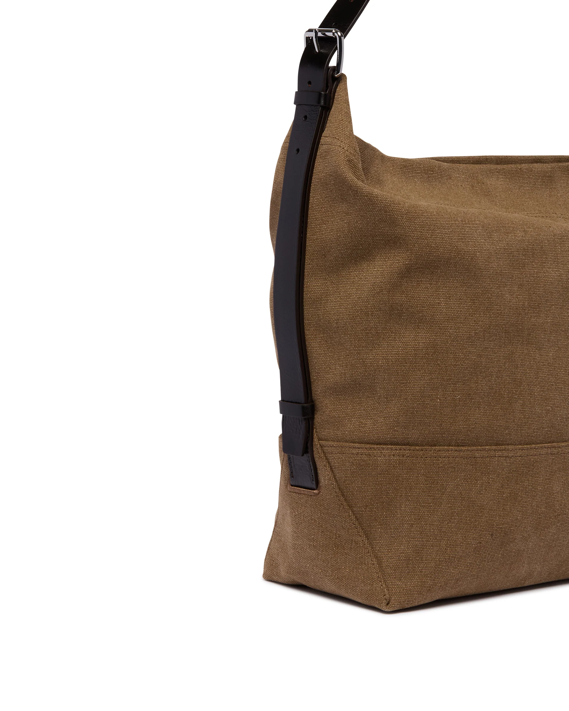 Borsa Belted In Canvas Marrone - Image 3
