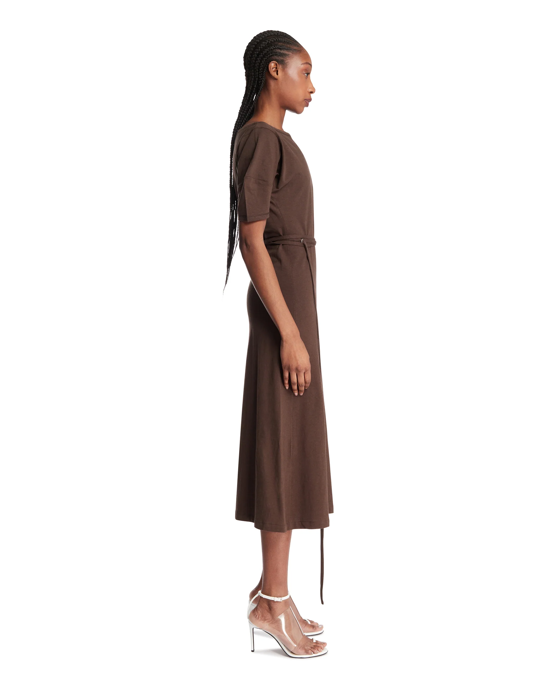 Abito Off-Shoulder Marrone - Image 4