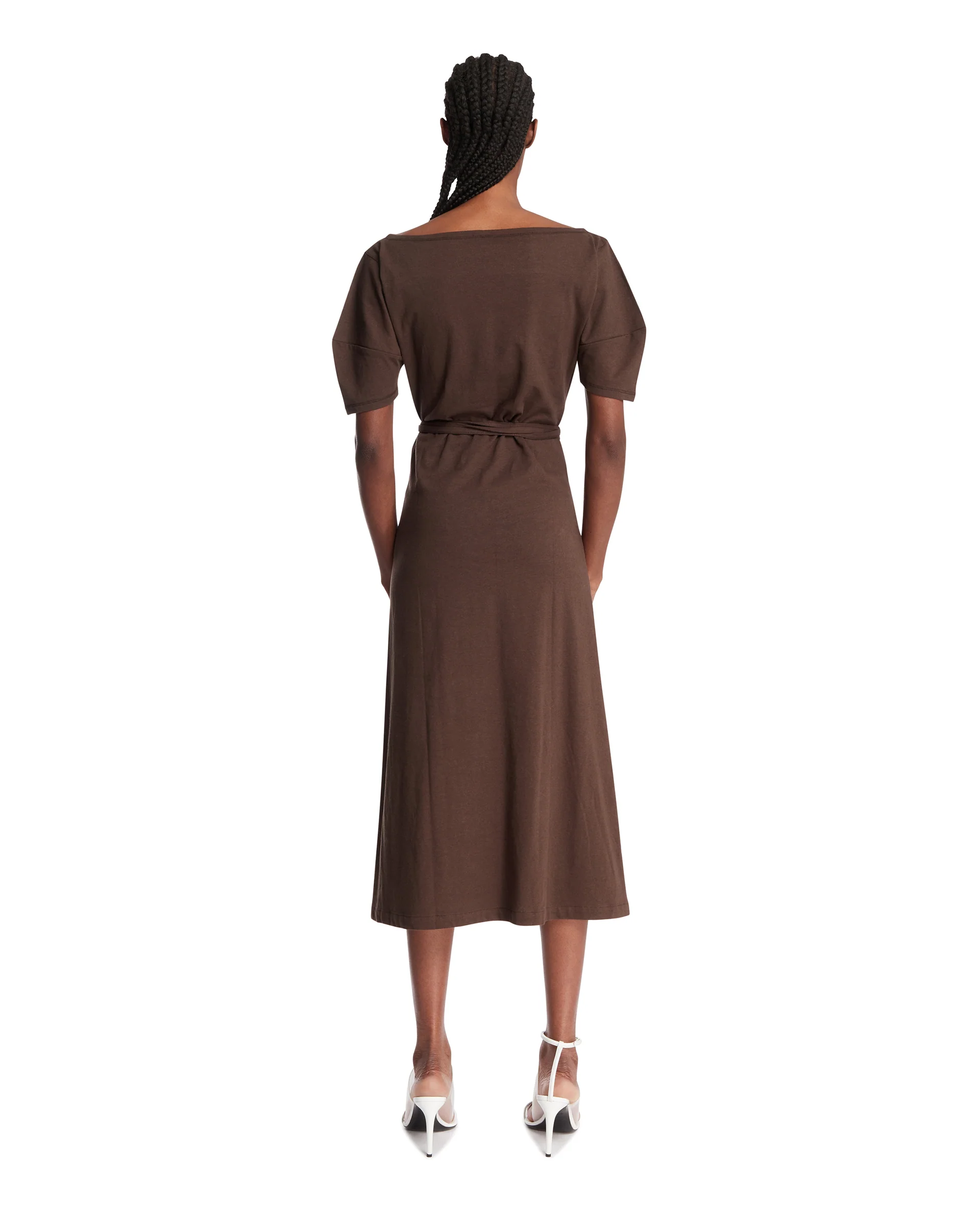 Abito Off-Shoulder Marrone - Image 5