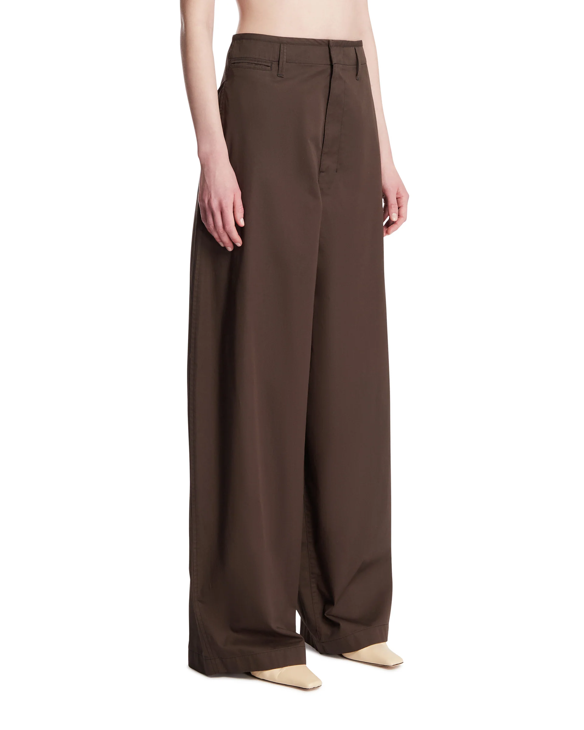 Pantaloni Wide Leg Marroni - Image 2