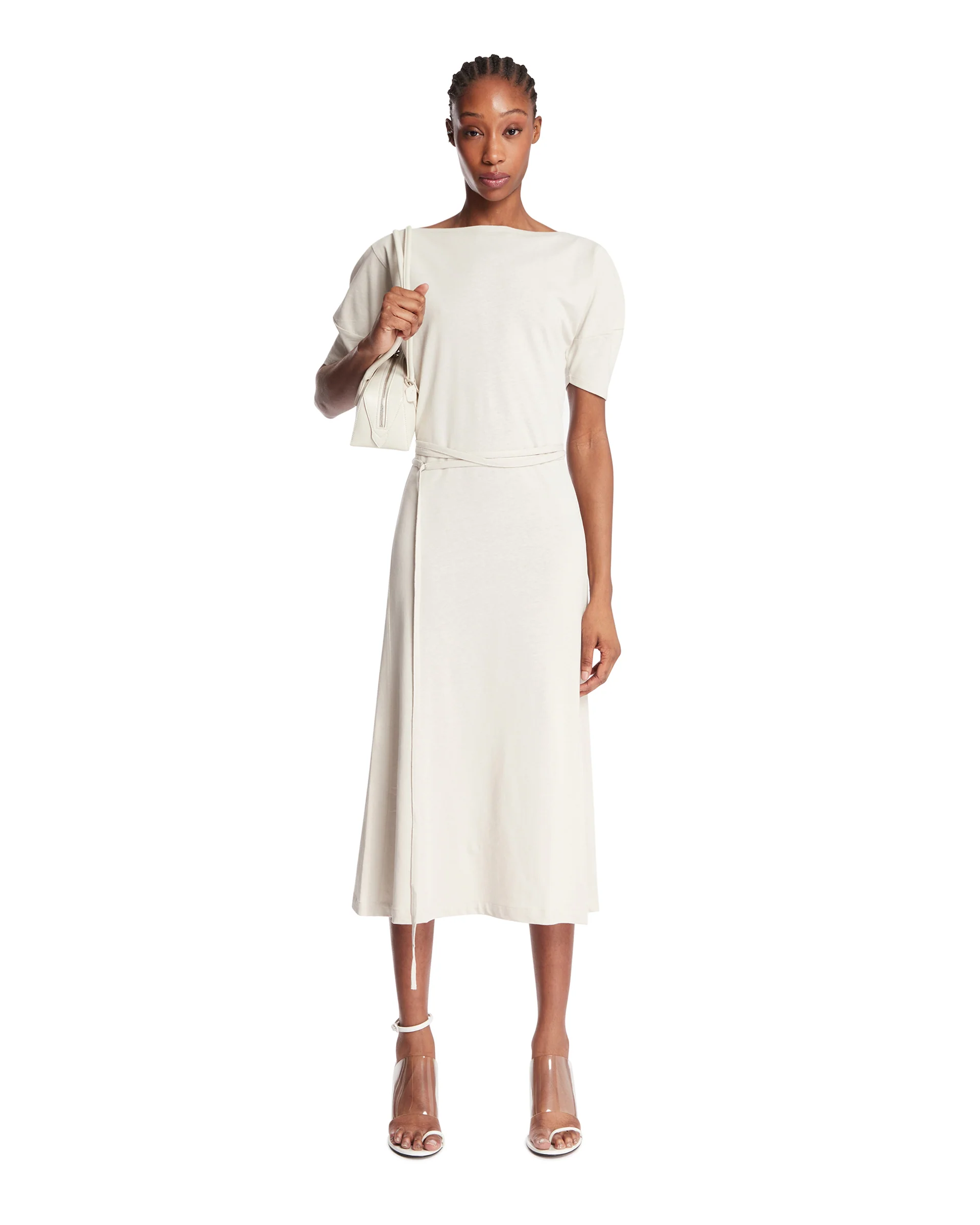 Abito Off-Shoulder Grigio - Image 3