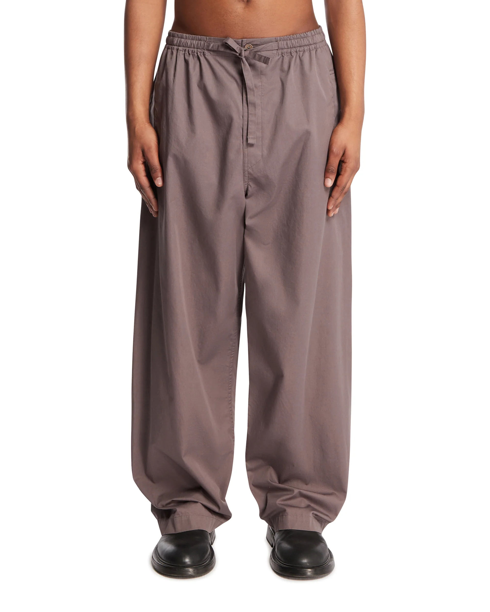 Pantaloni Ampi Con Coulisse Grigi