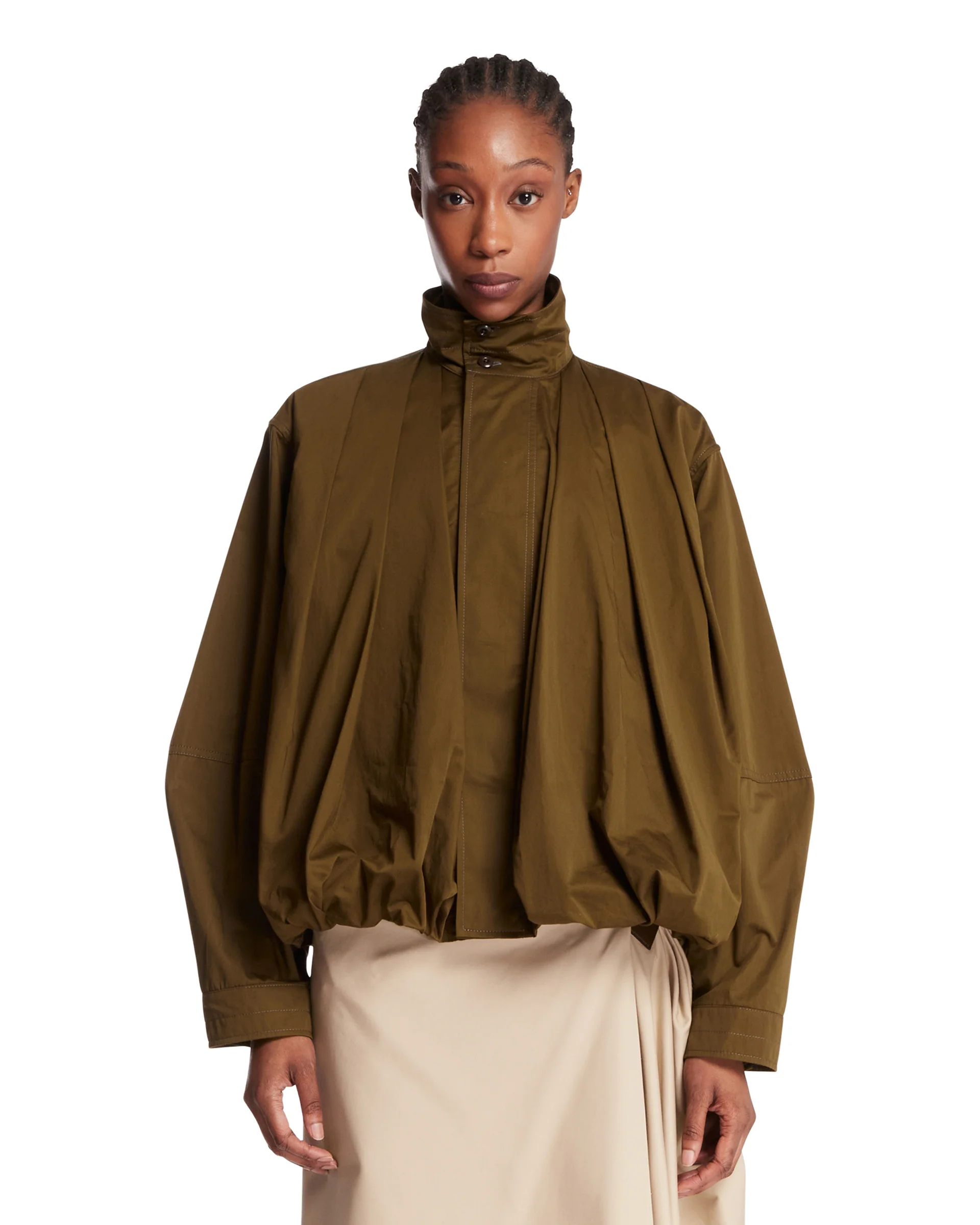 Giacca Bomber Plissettata Verde
