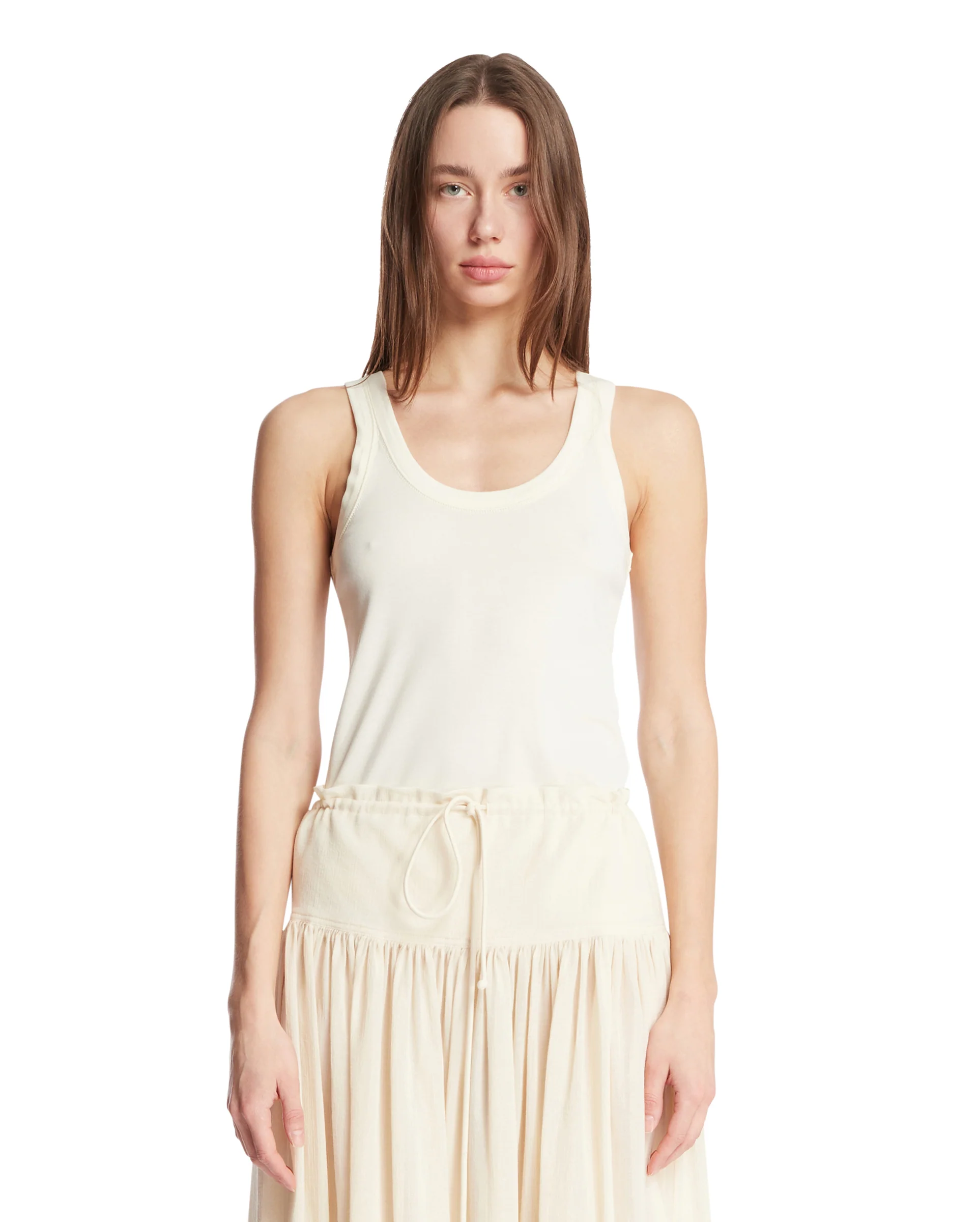 Top In Cotone Bianco