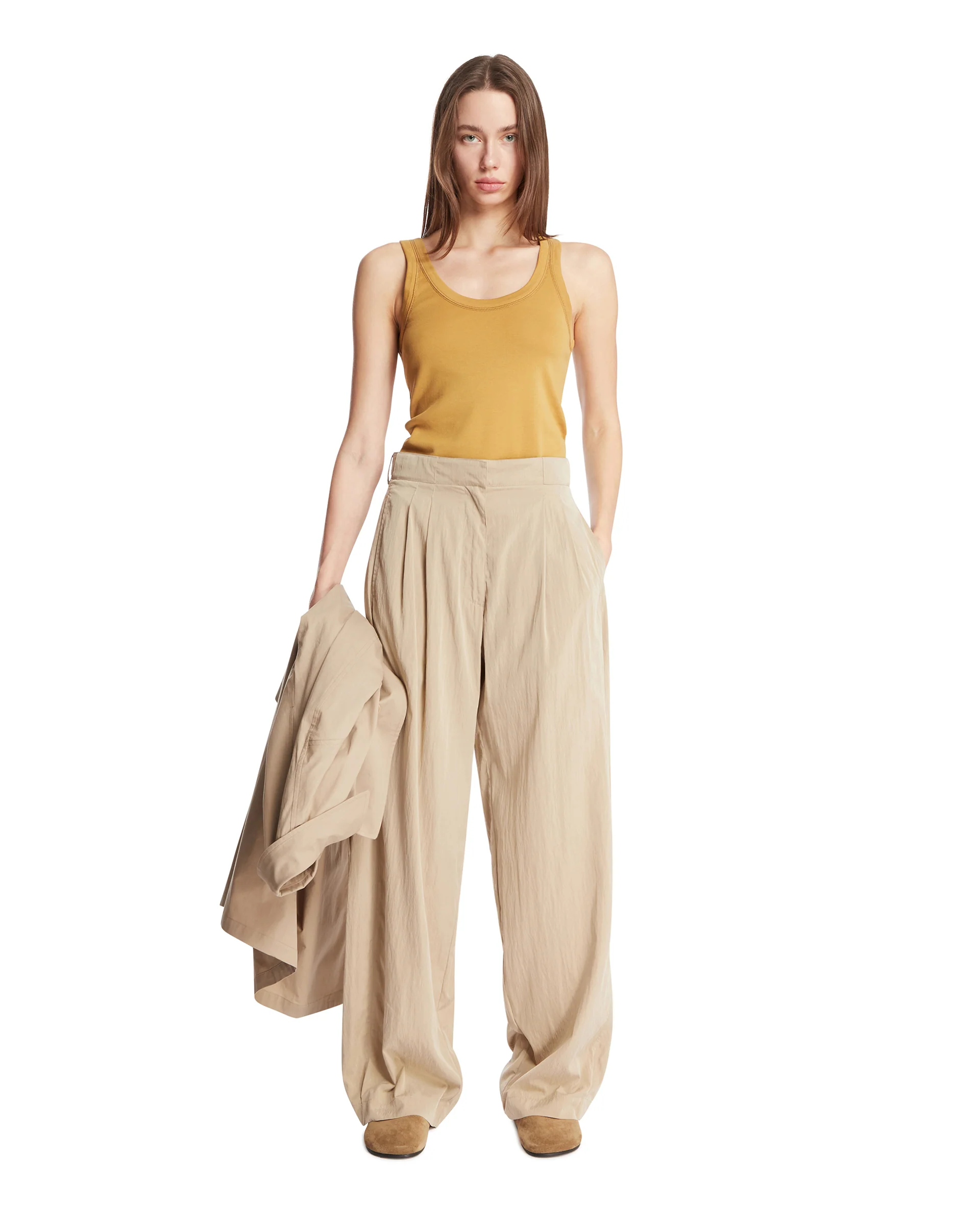 Top In Cotone Giallo Ocra - Image 3