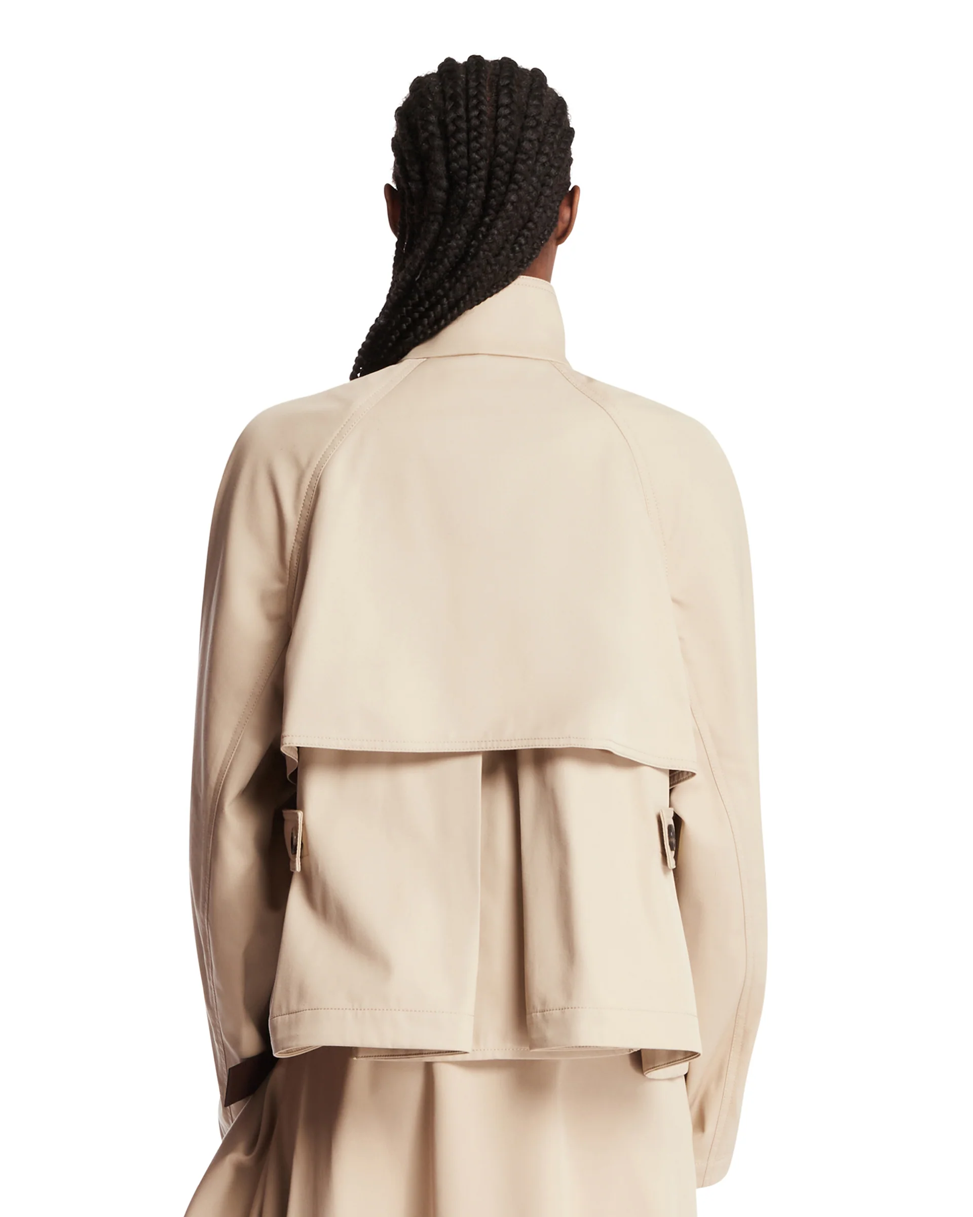 Parka Corto In Cotone E Seta Beige - Image 5