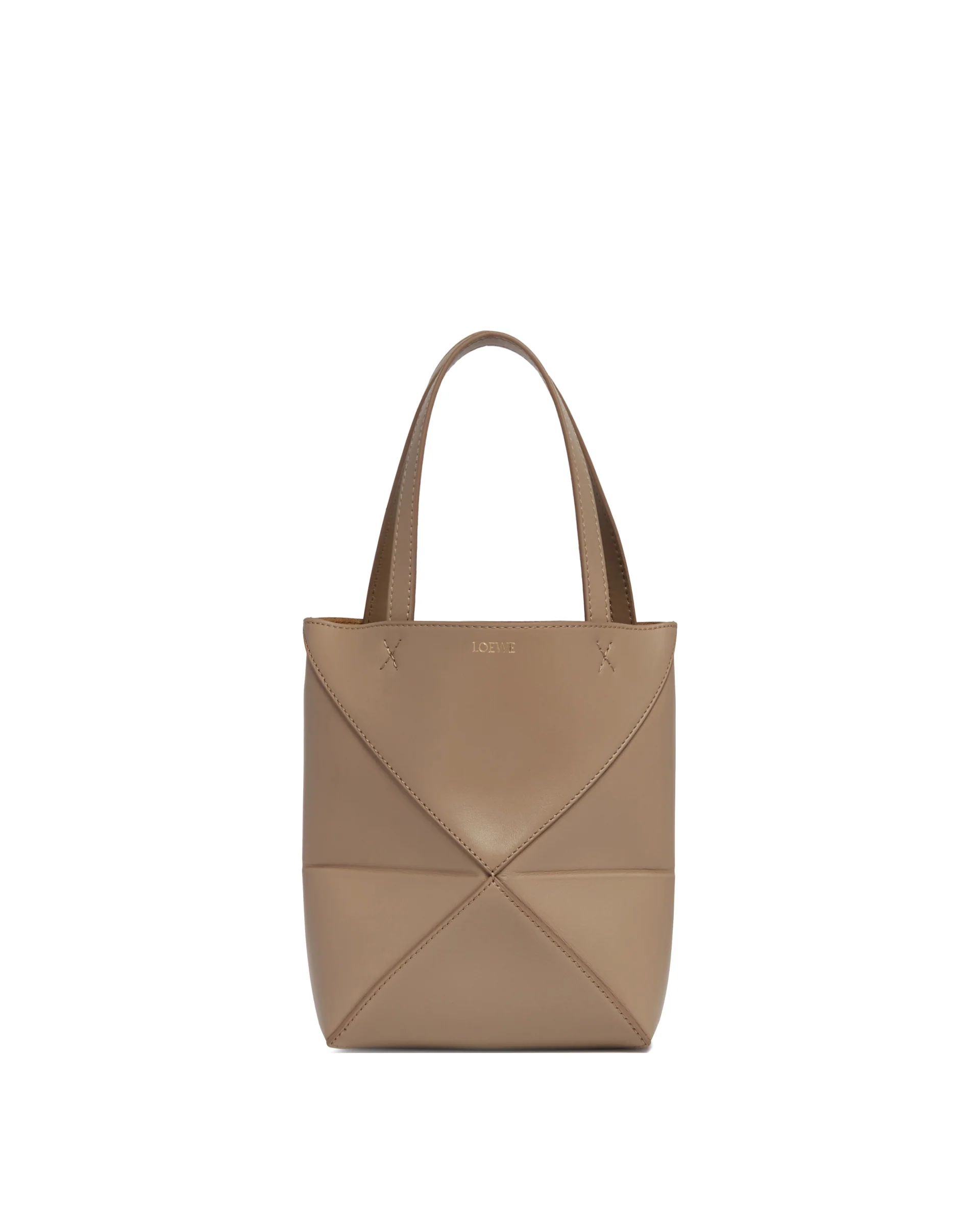 Borsa Puzzle Fold Tote Mini Beige