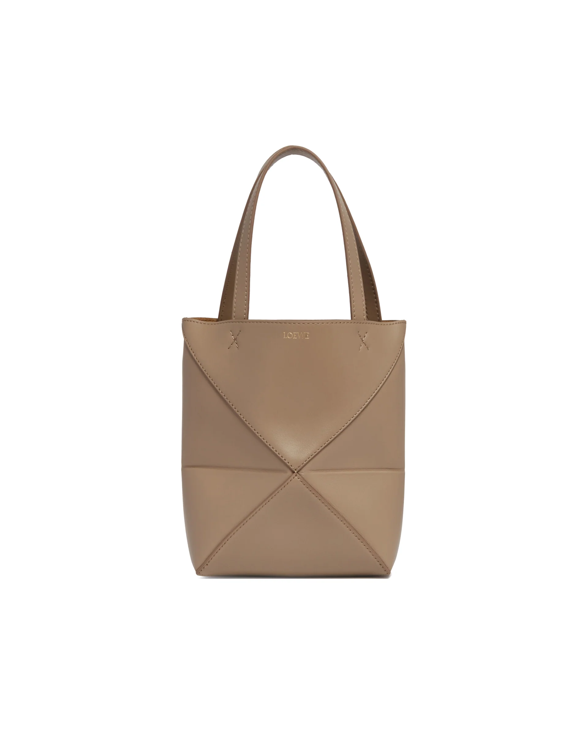 Borsa Puzzle Fold Tote Mini Beige - Image 2