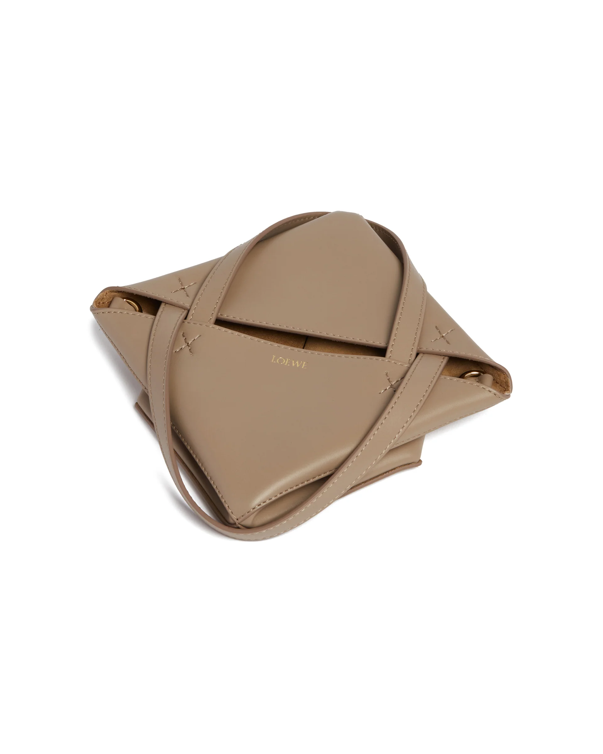 Borsa Puzzle Fold Tote Mini Beige - Image 4