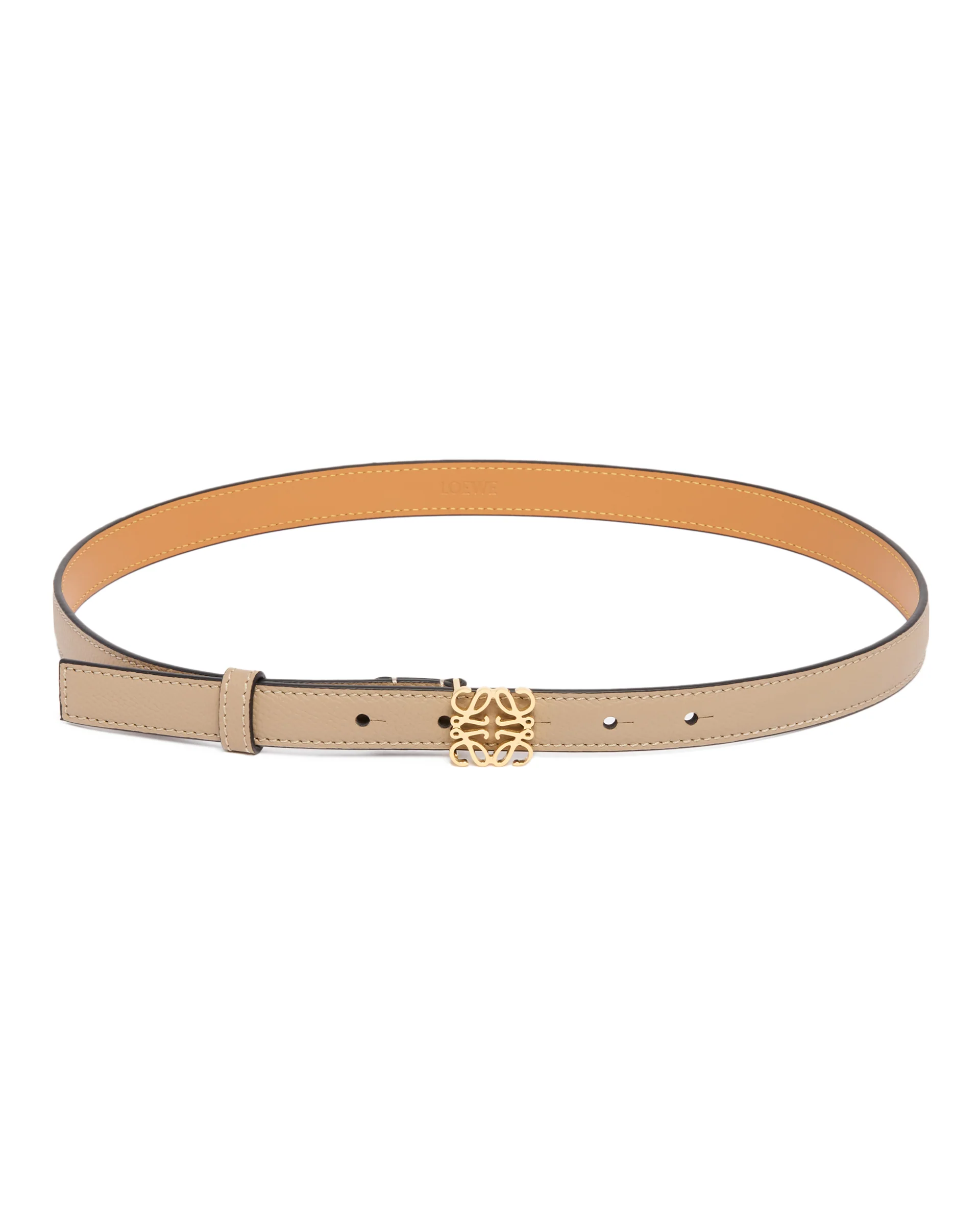 Cintura Anagram In Pelle Beige - Image 2