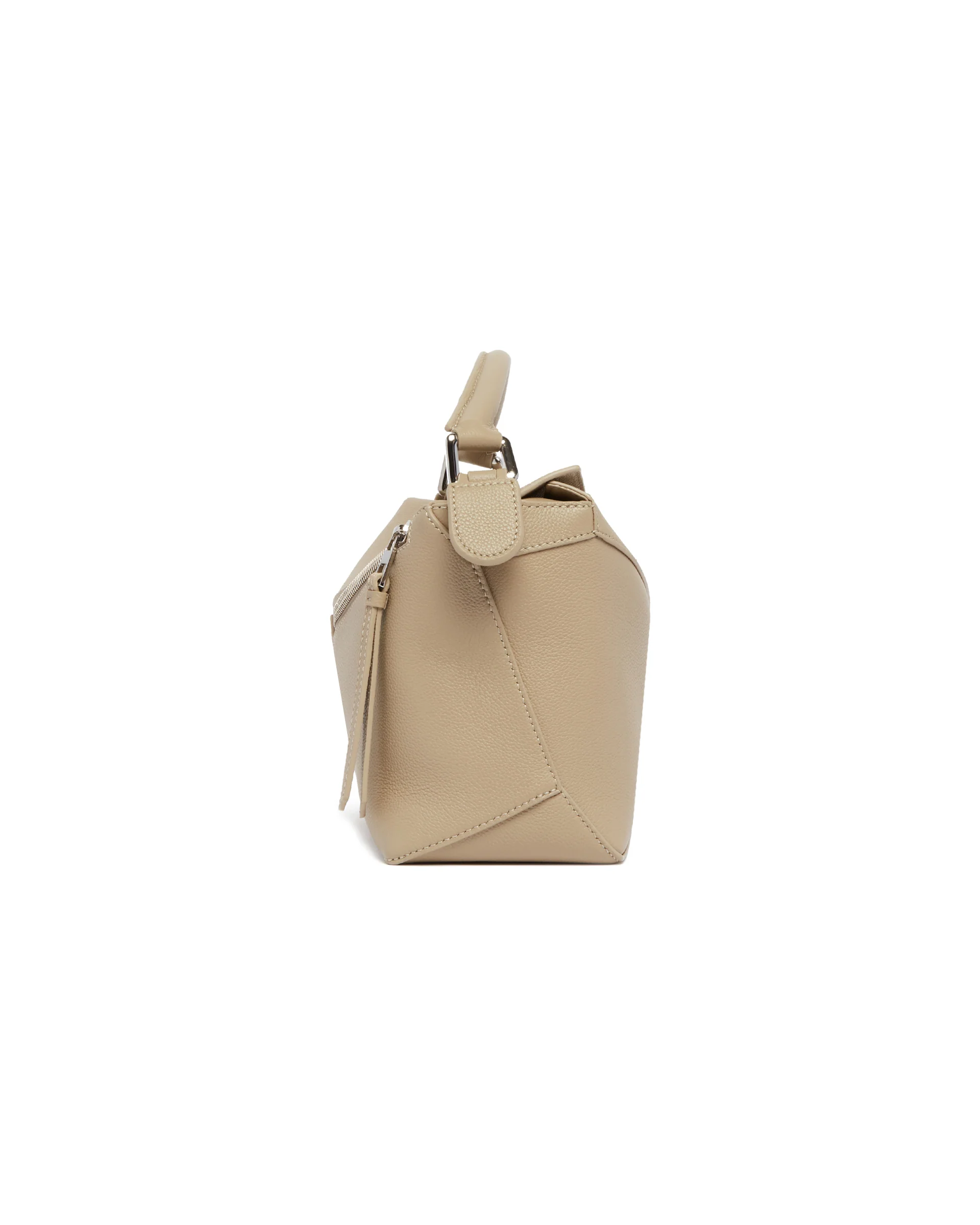 Borsa Puzzle Edge Piccola Beige - Image 7