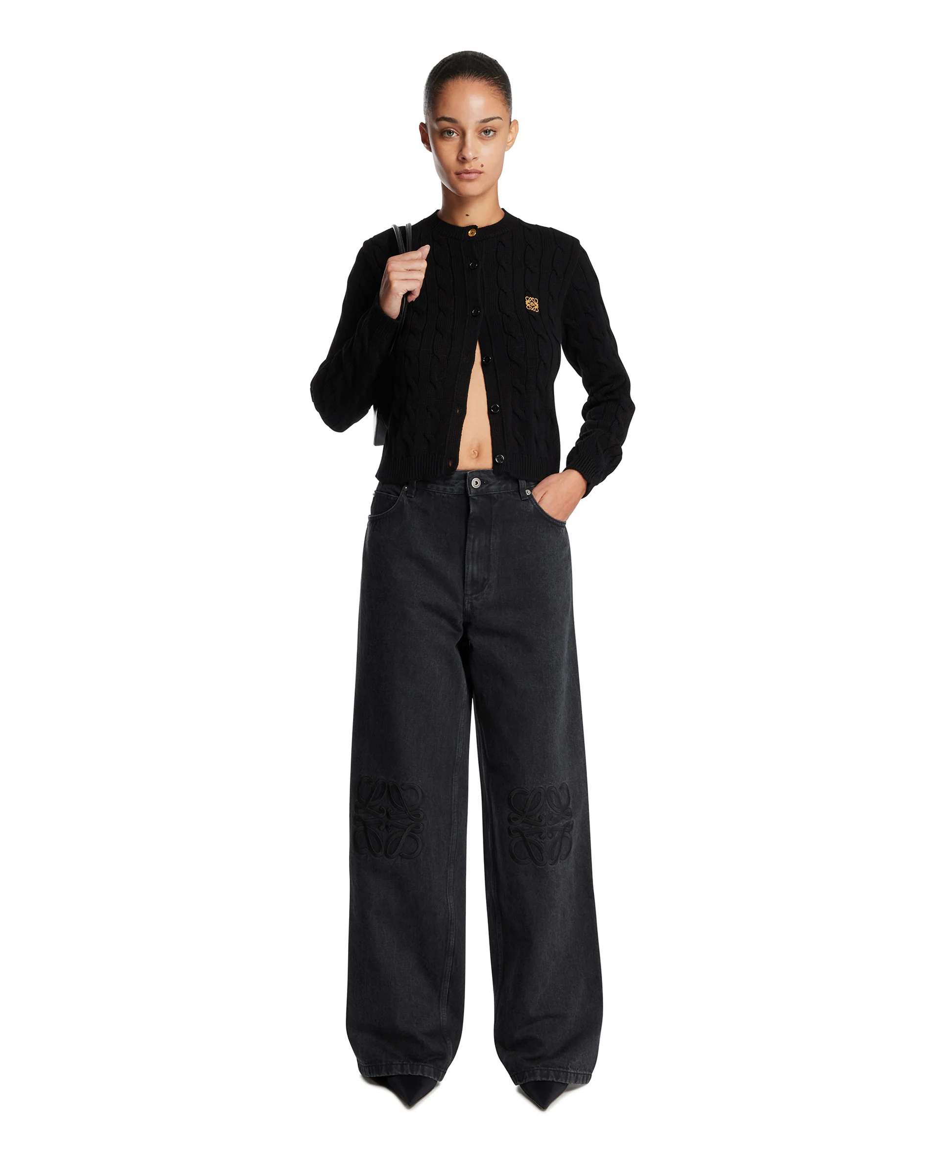 Black Anagram Baggy Jeans - Image 3