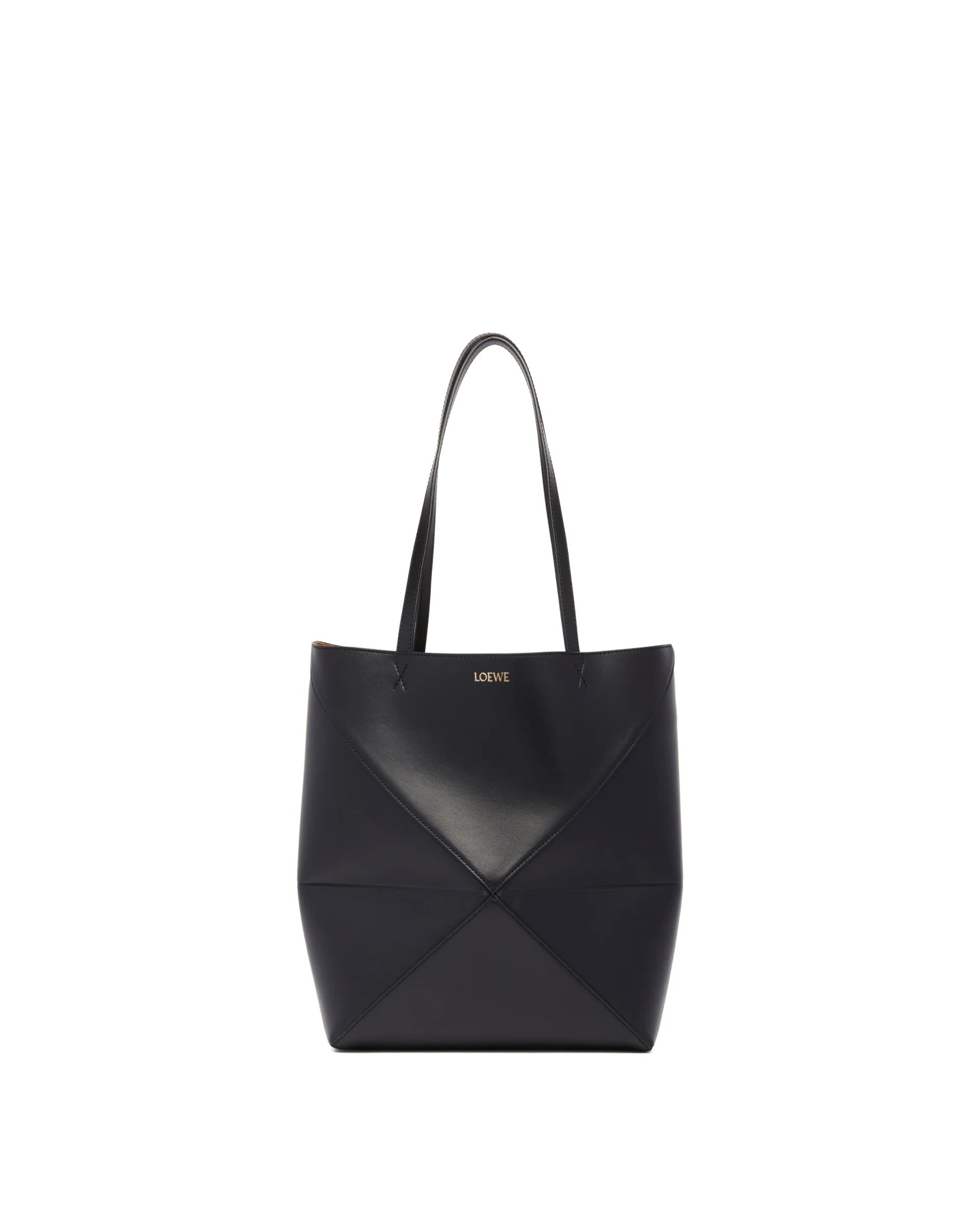 Borsa Puzzle Fold Tote Media Nera