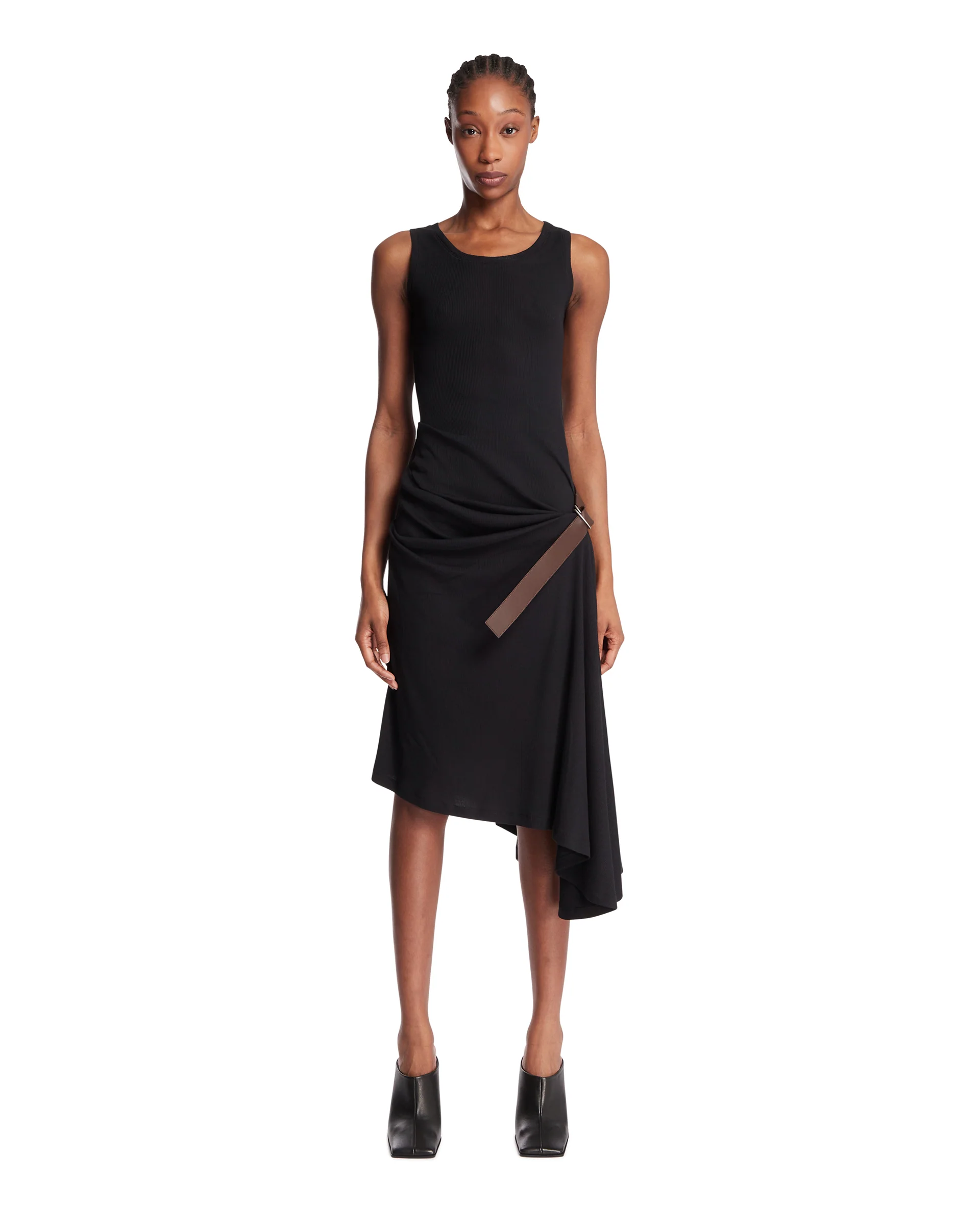 Abito A Canotta In Cotone Stretch Nero