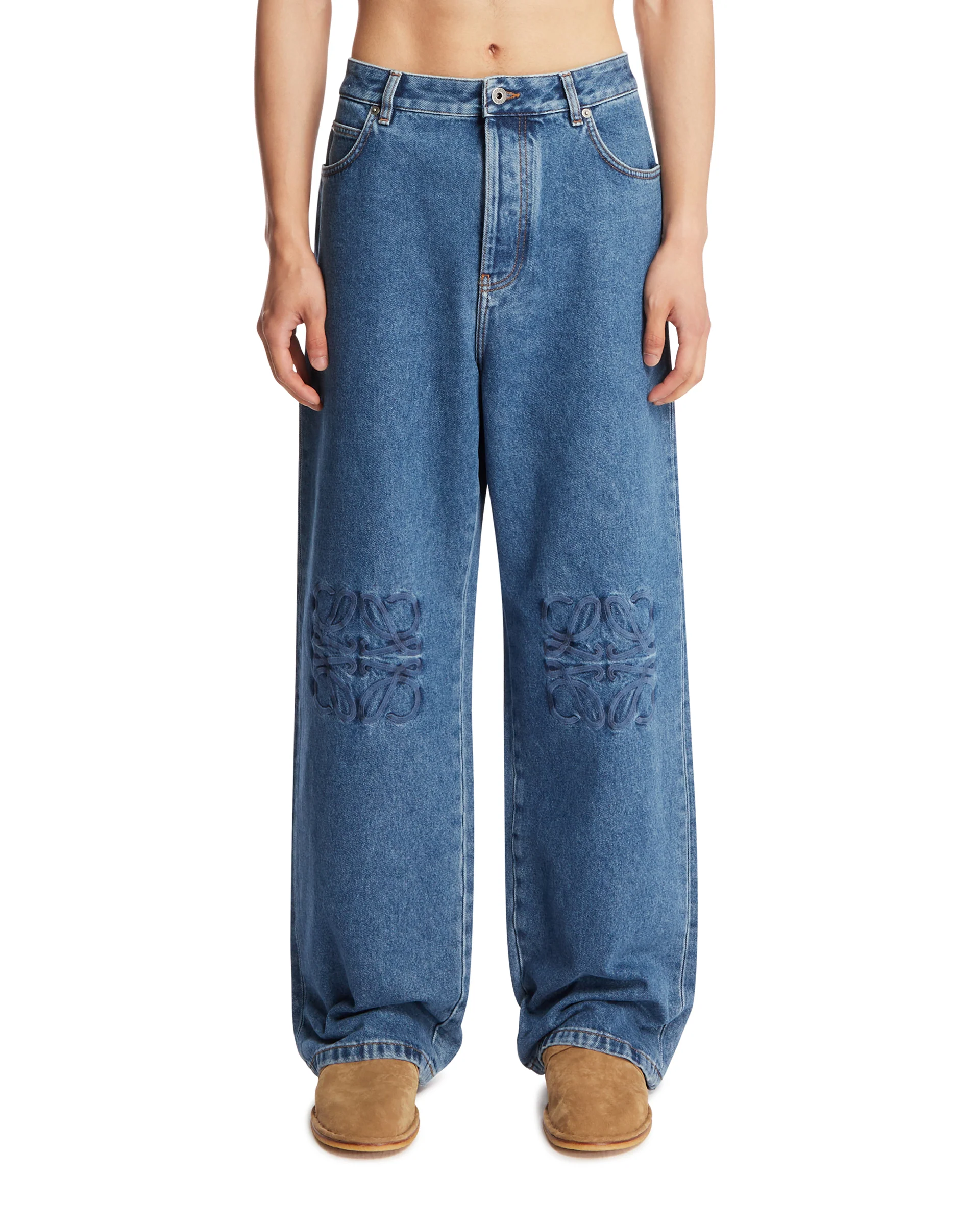 Jeans Baggy Anagram Blu