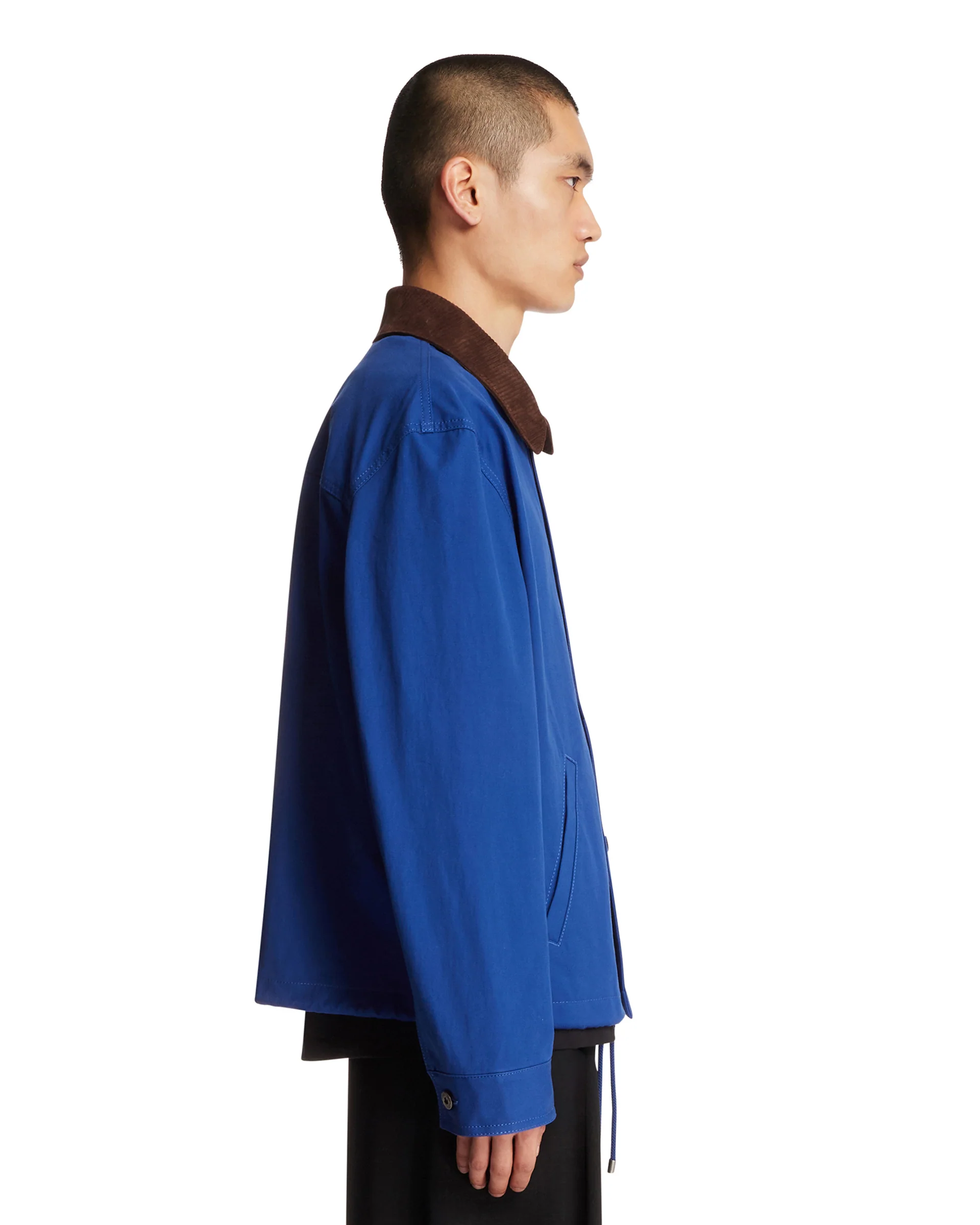 Giacca Workwear In Cotone Blu - Image 4