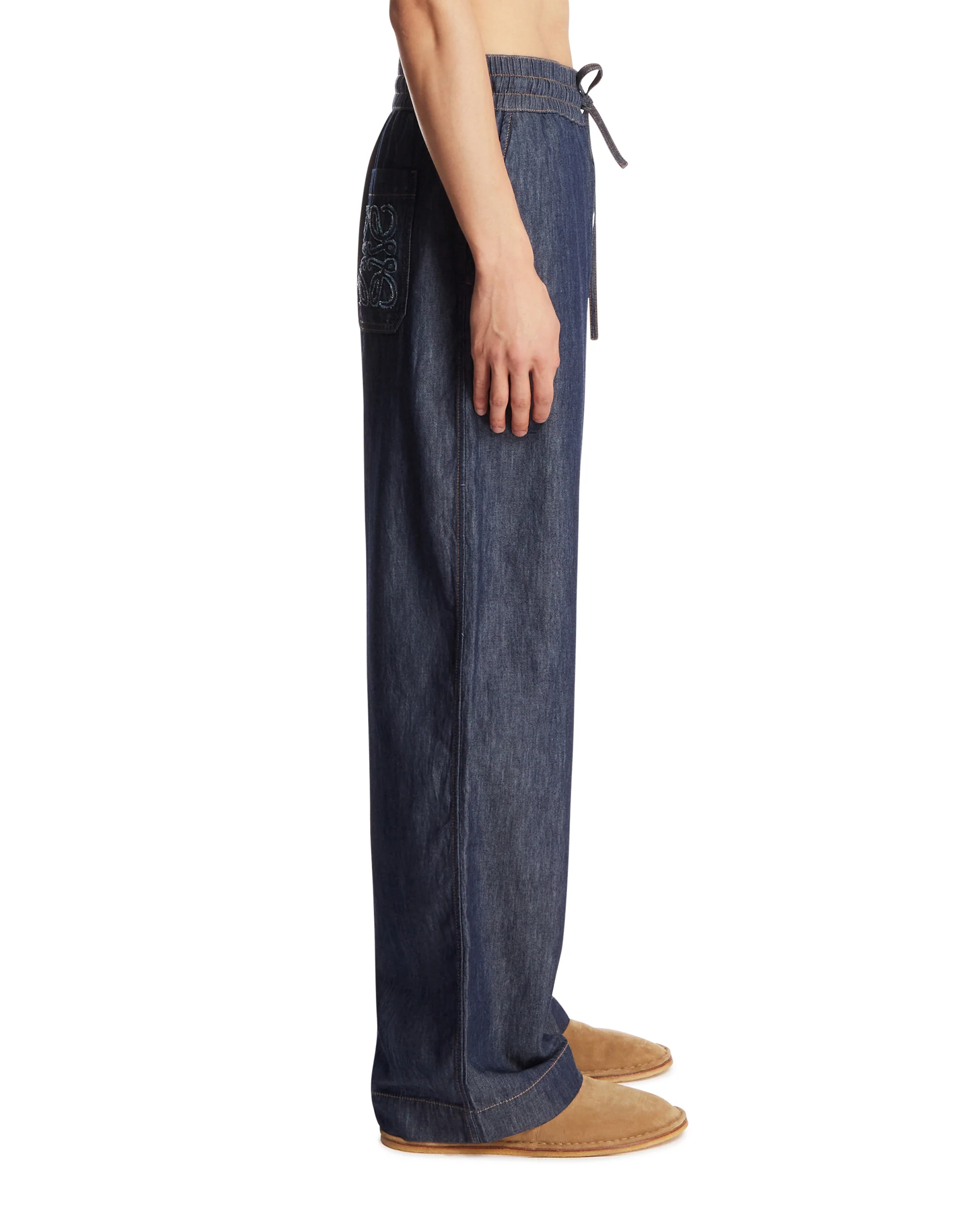 Pantaloni Anagram In Denim Blu - Image 4