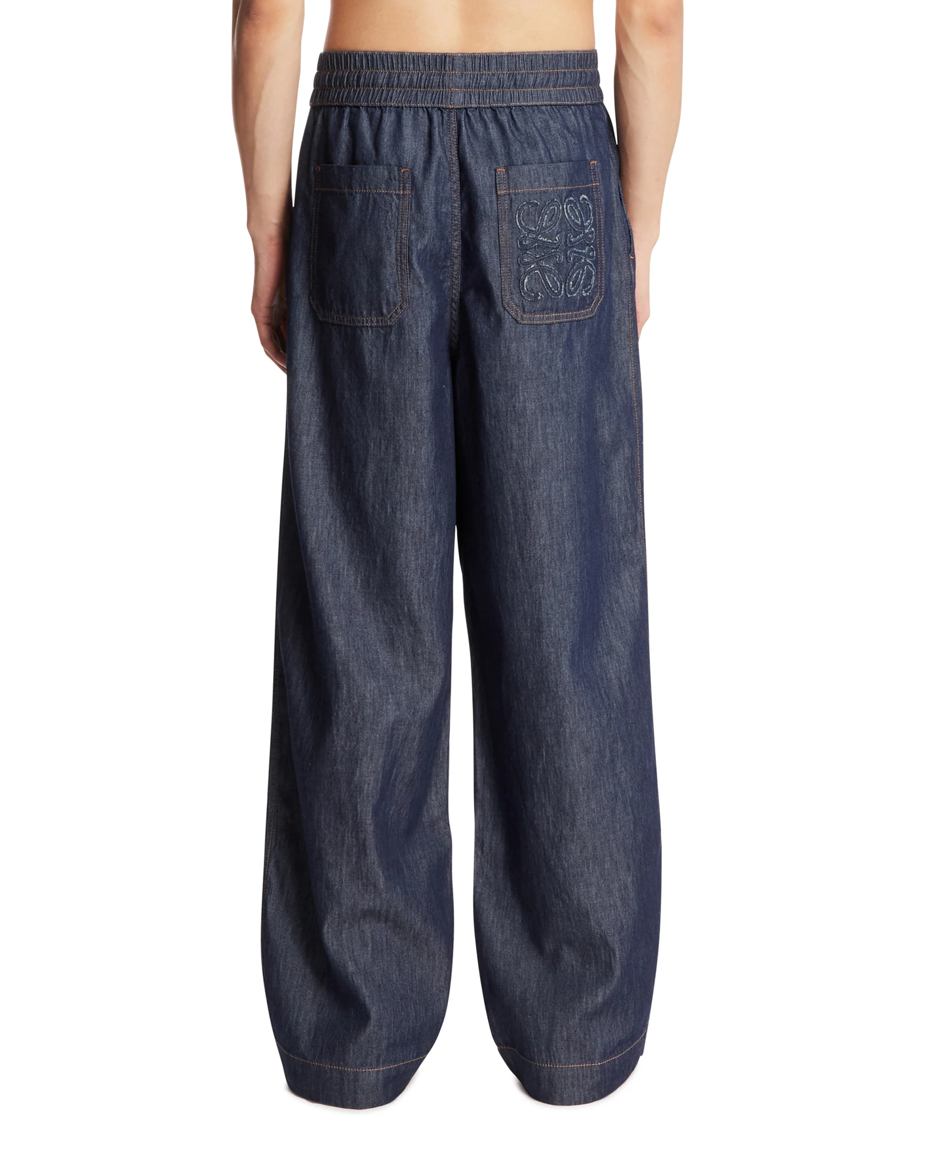 Pantaloni Anagram In Denim Blu - Image 5