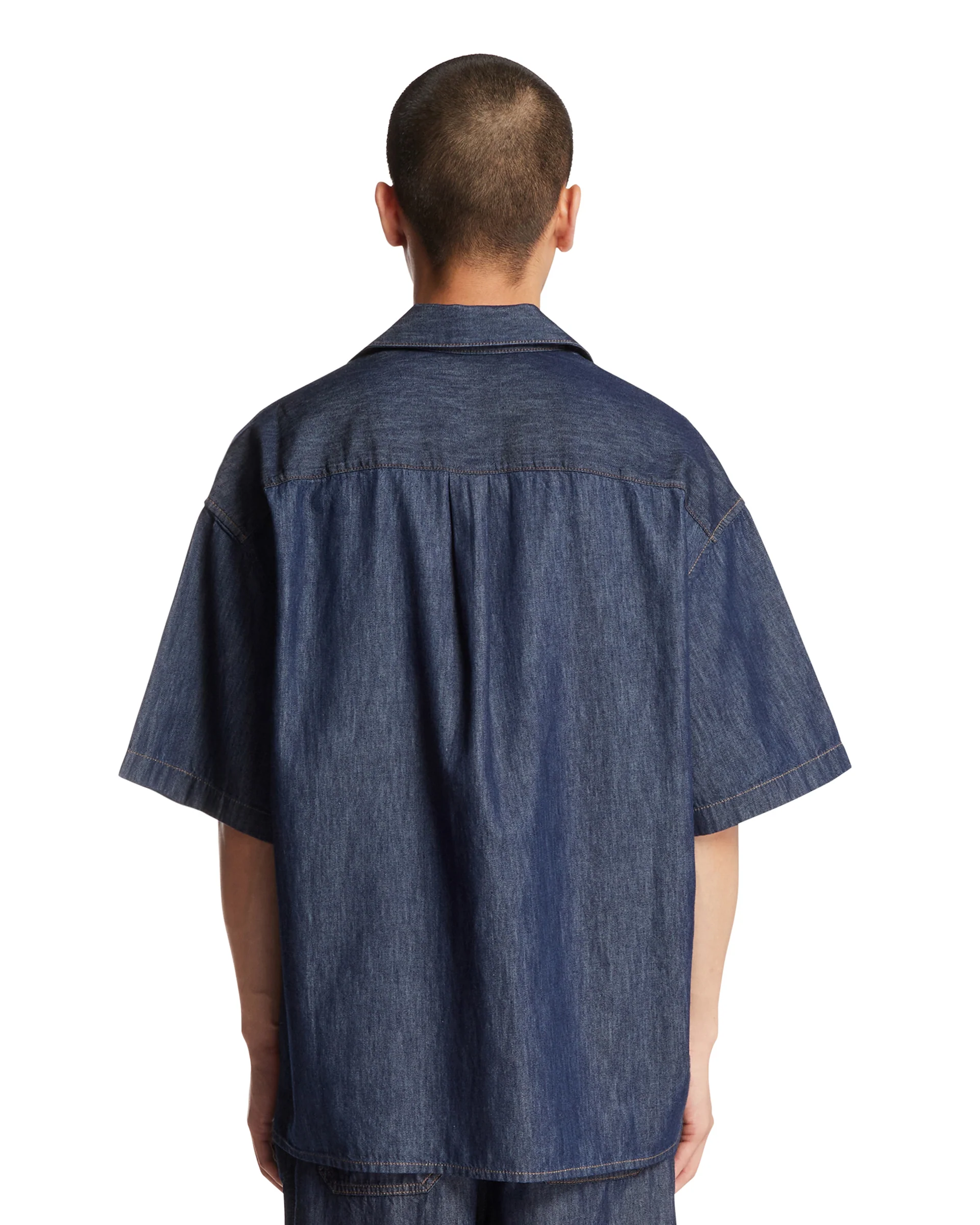 Camicia Anagram In Denim Blu - Image 5