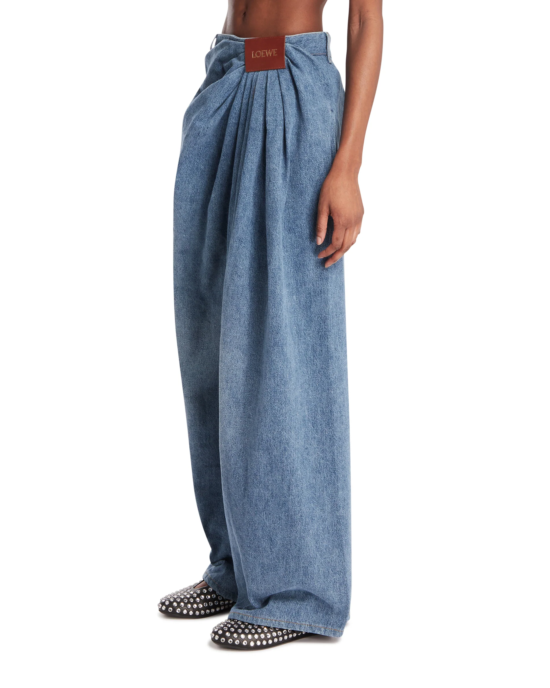 Jeans Con Drappeggi Blu - Image 2