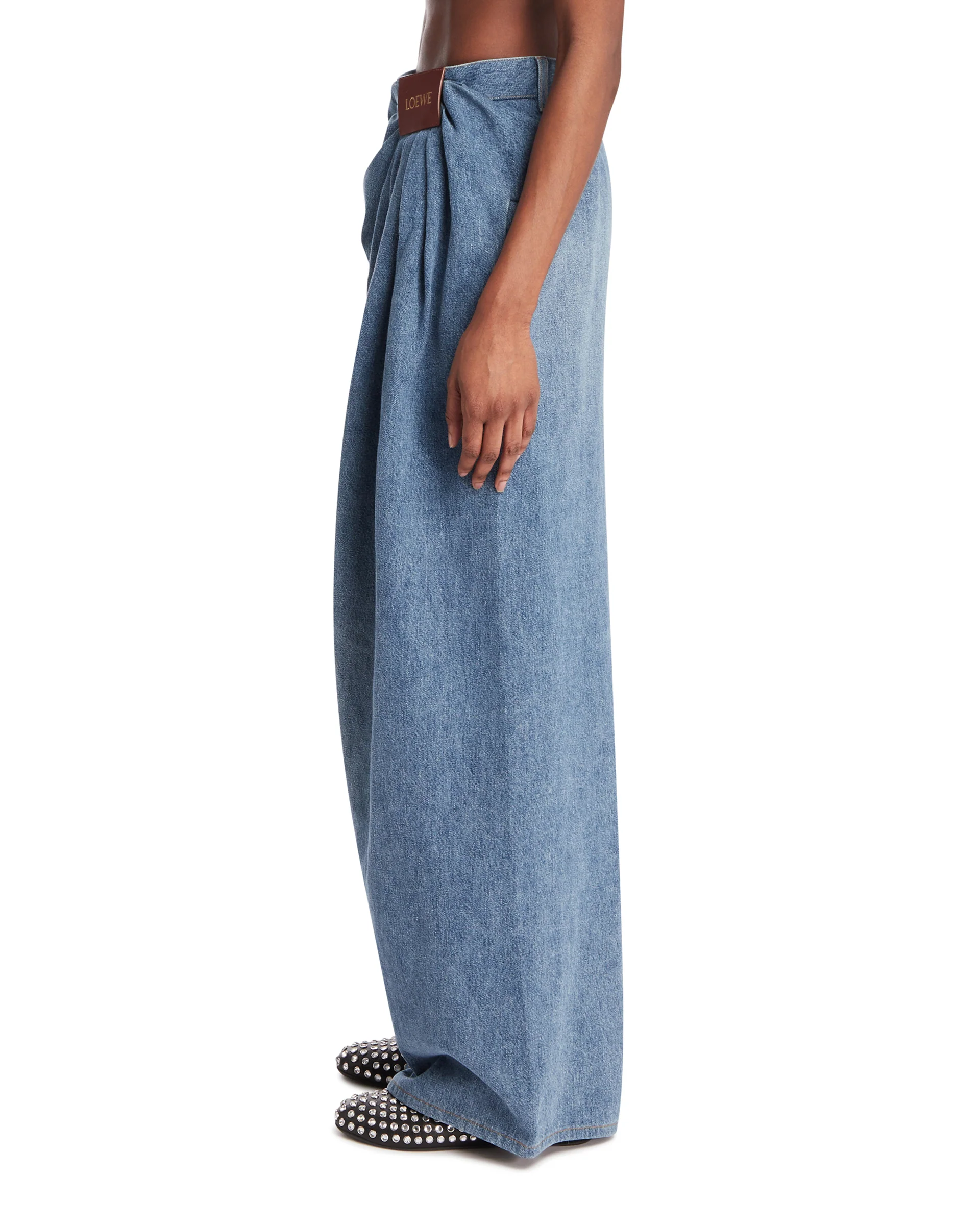 Jeans Con Drappeggi Blu - Image 4