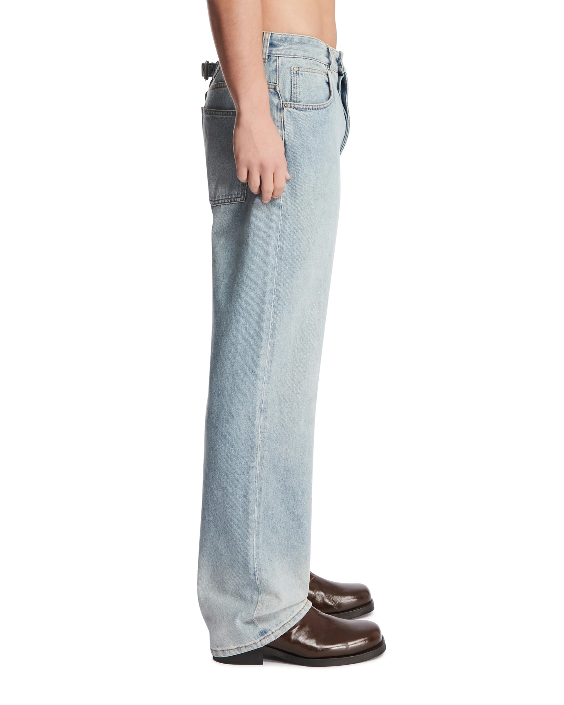 Jeans A Gamba Dritta Blu - Image 4
