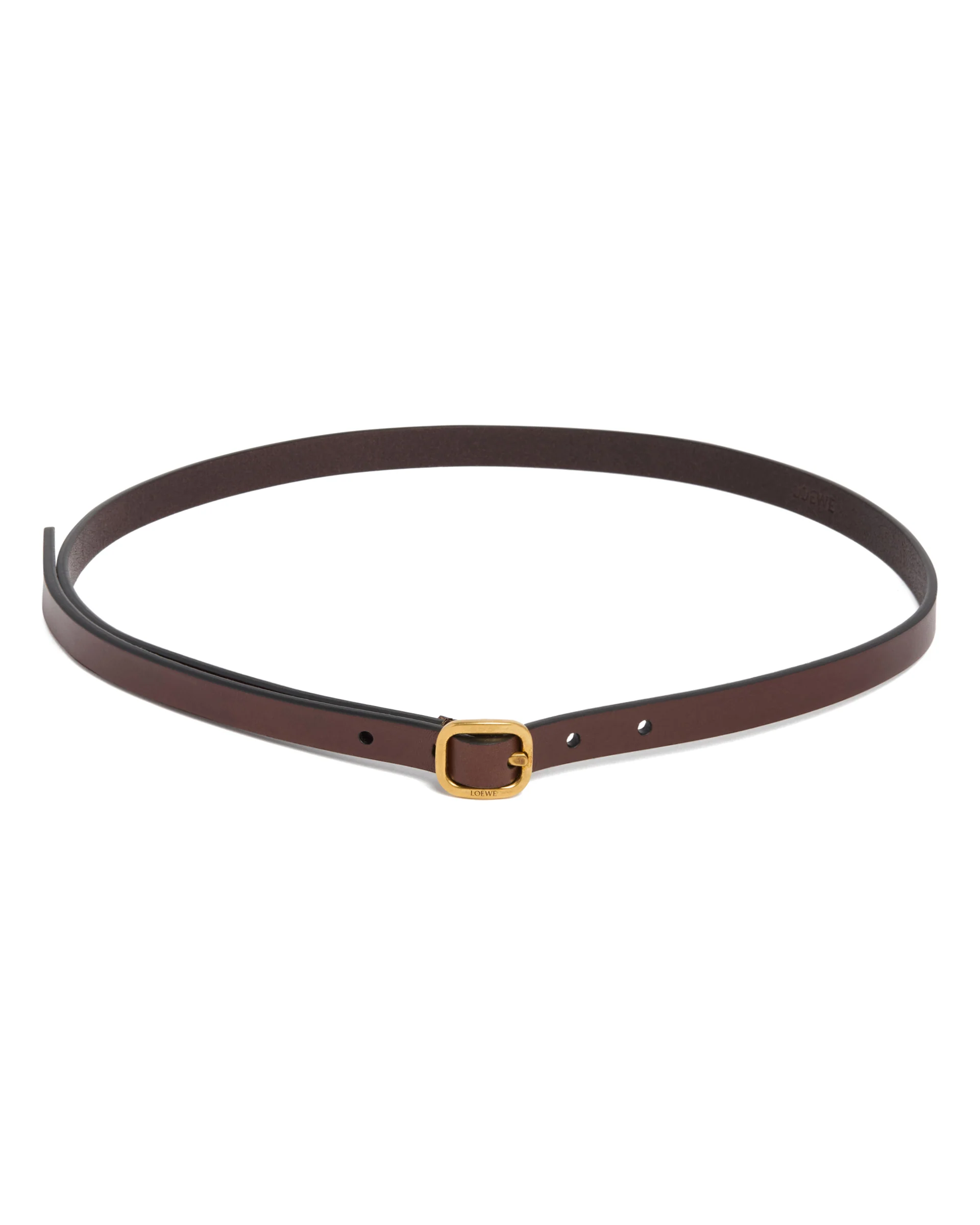 Cintura Arrotondata In Pelle Marrone - Image 2