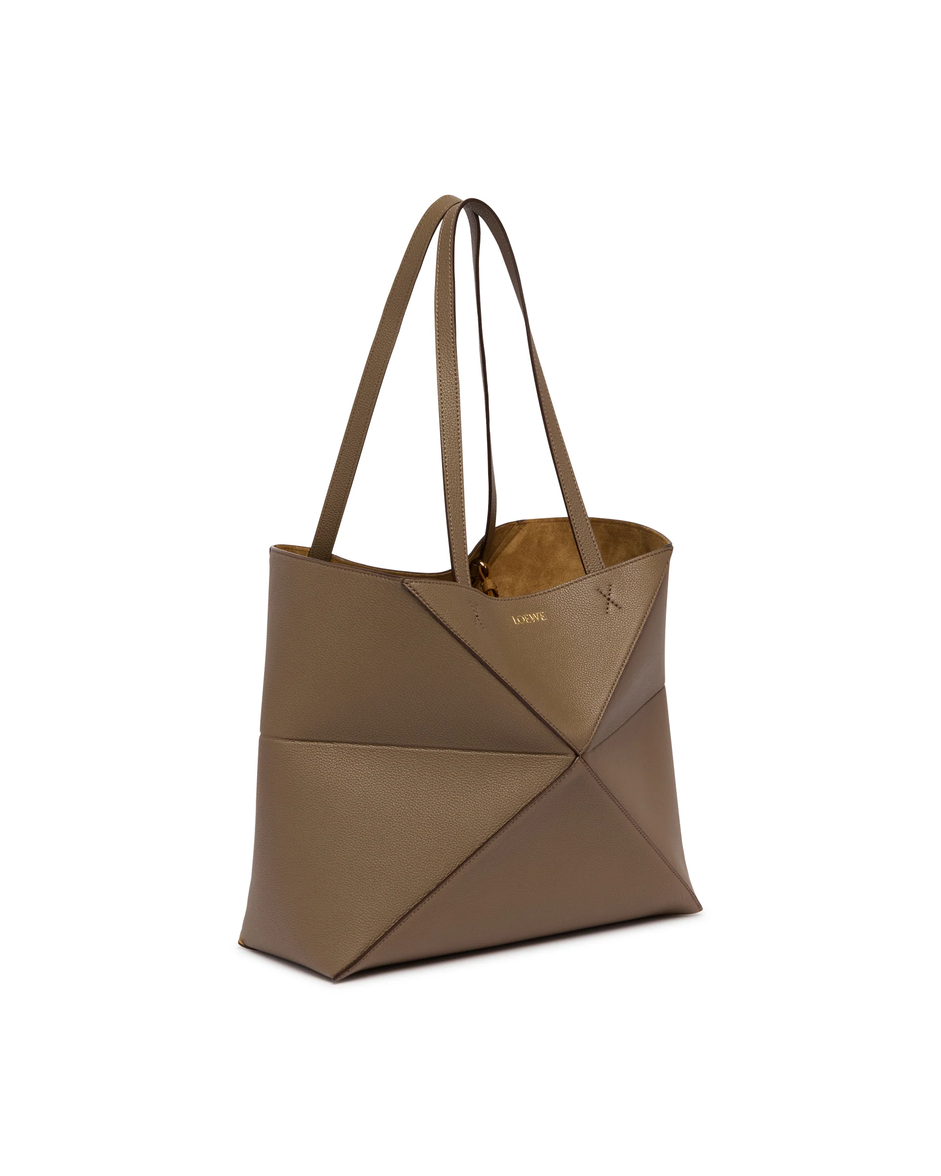 Borsa Fold Puzzle Tote Media Marrone - Image 5