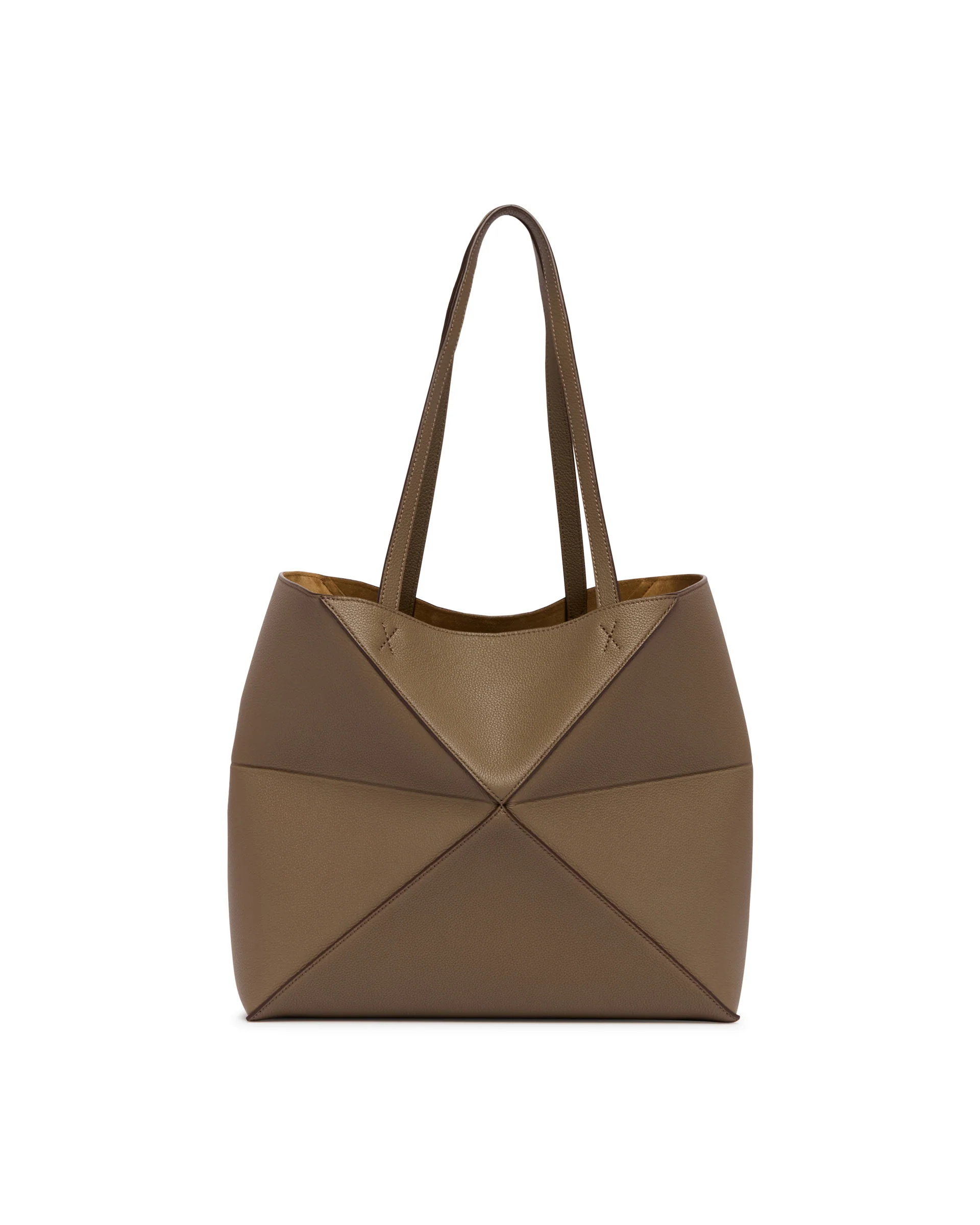 Borsa Fold Puzzle Tote Media Marrone - Image 6