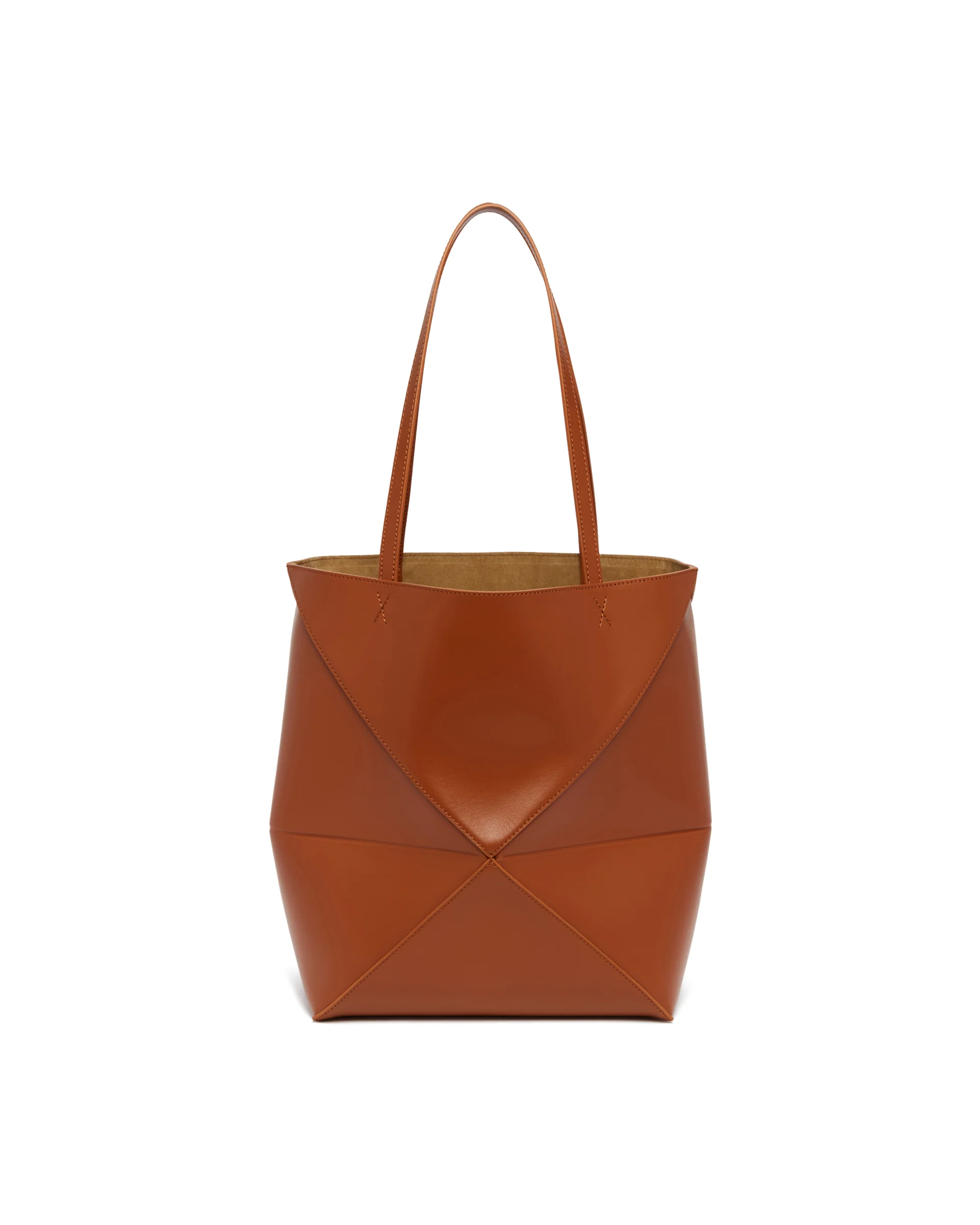 Borsa Puzzle Fold Tote Media Marrone - Image 6