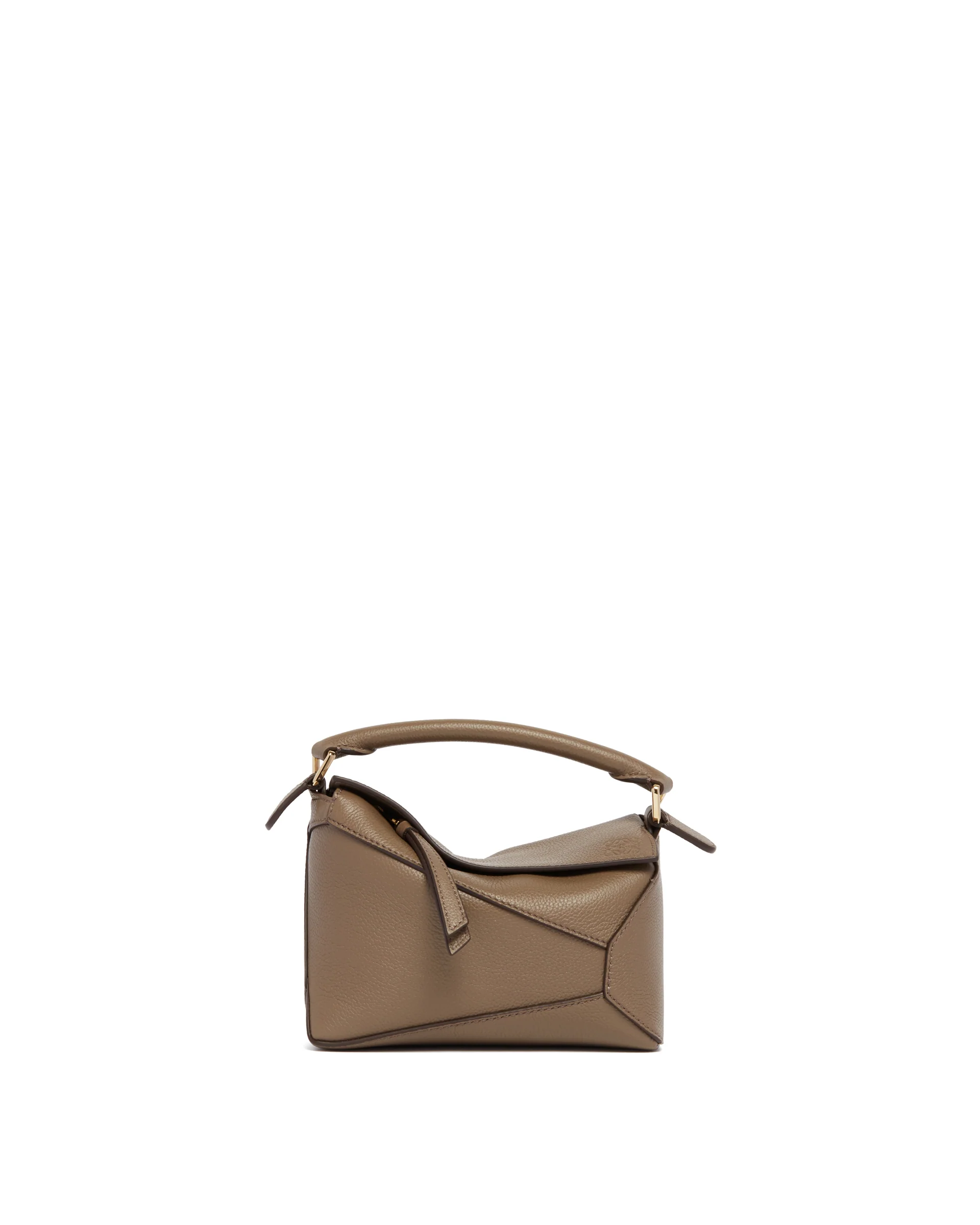 Borsa Mini Puzzle In Pelle Marrone