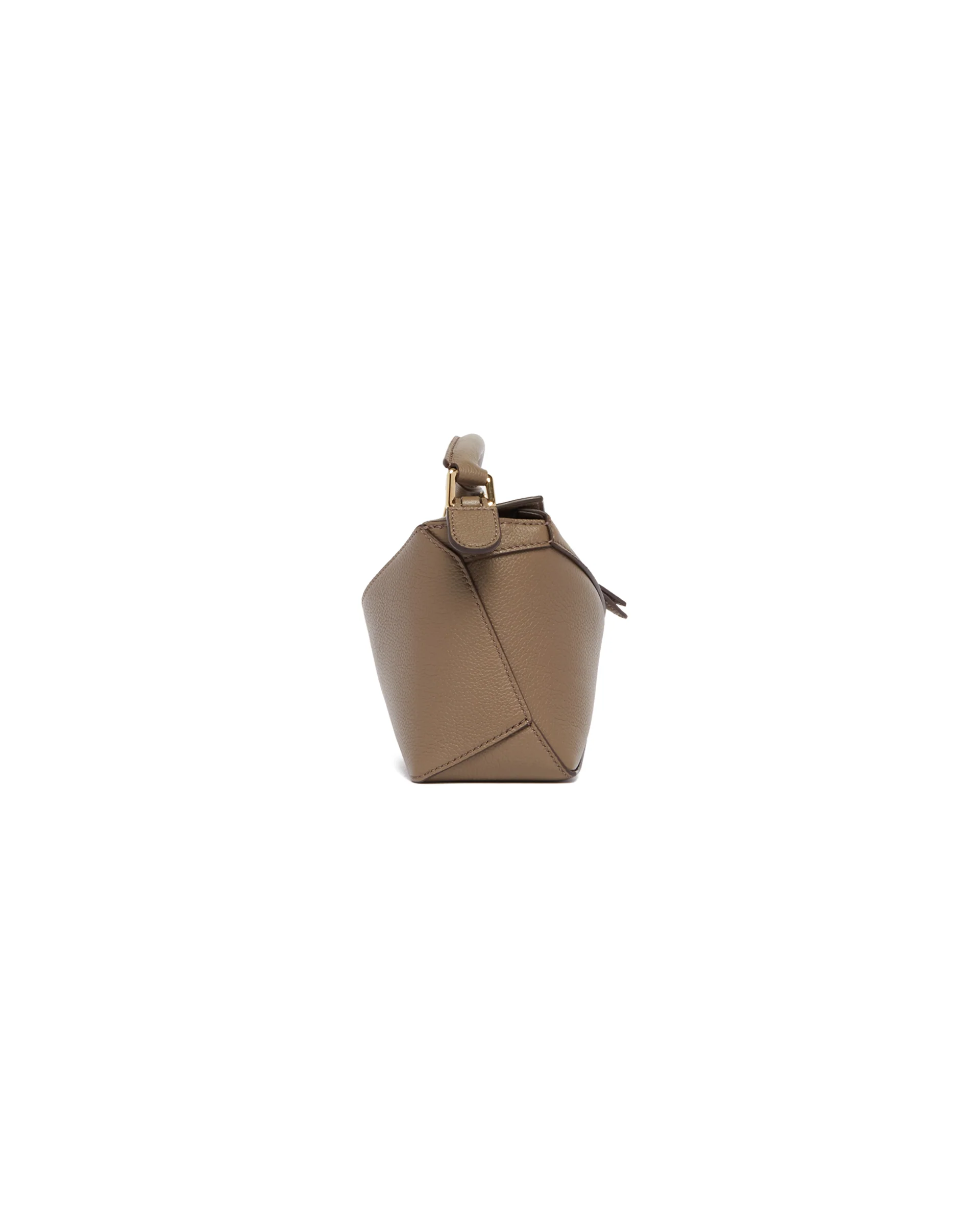 Borsa Mini Puzzle In Pelle Marrone - Image 7