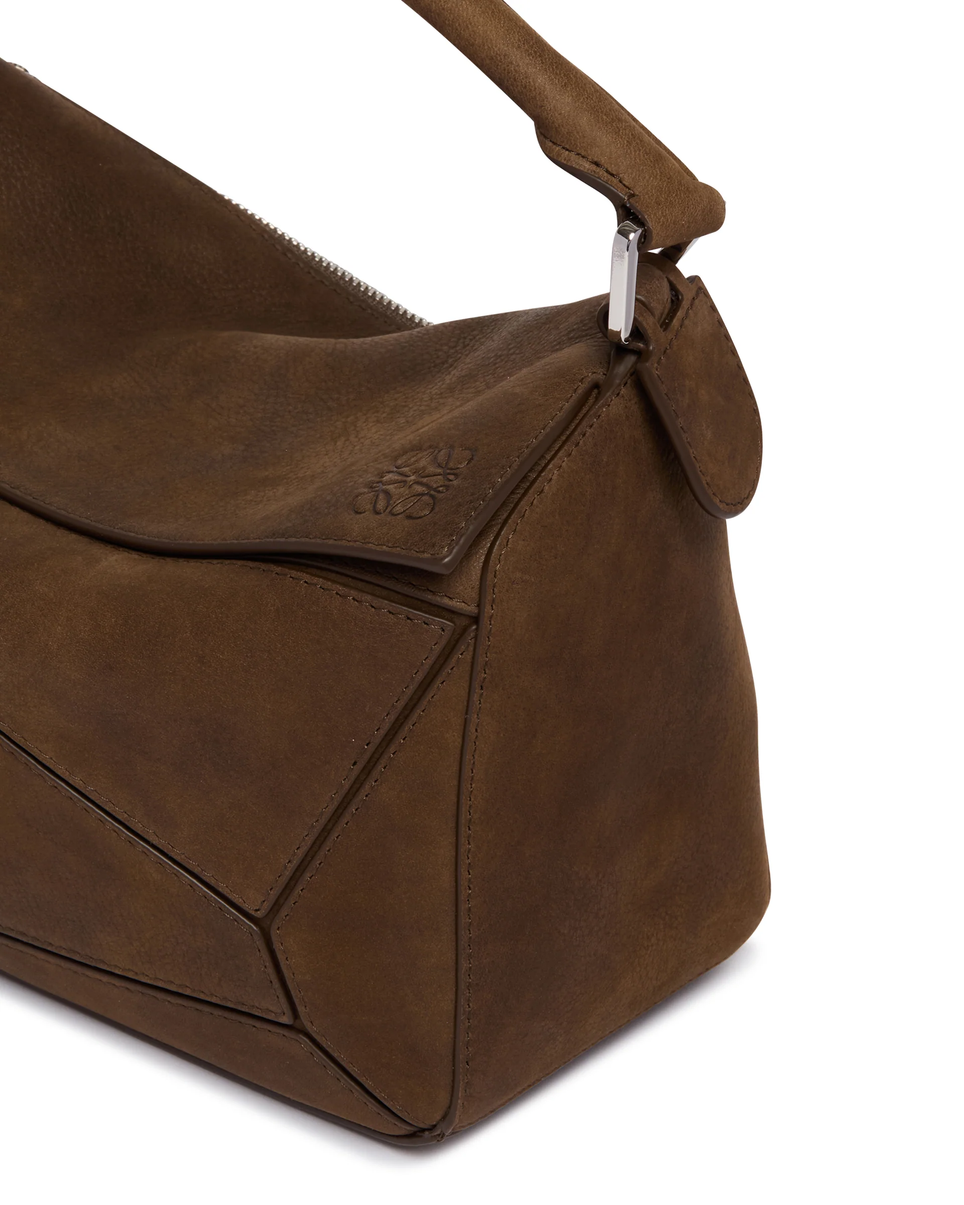 Borsa Featherlight Puzzle Piccola Marrone - Image 4