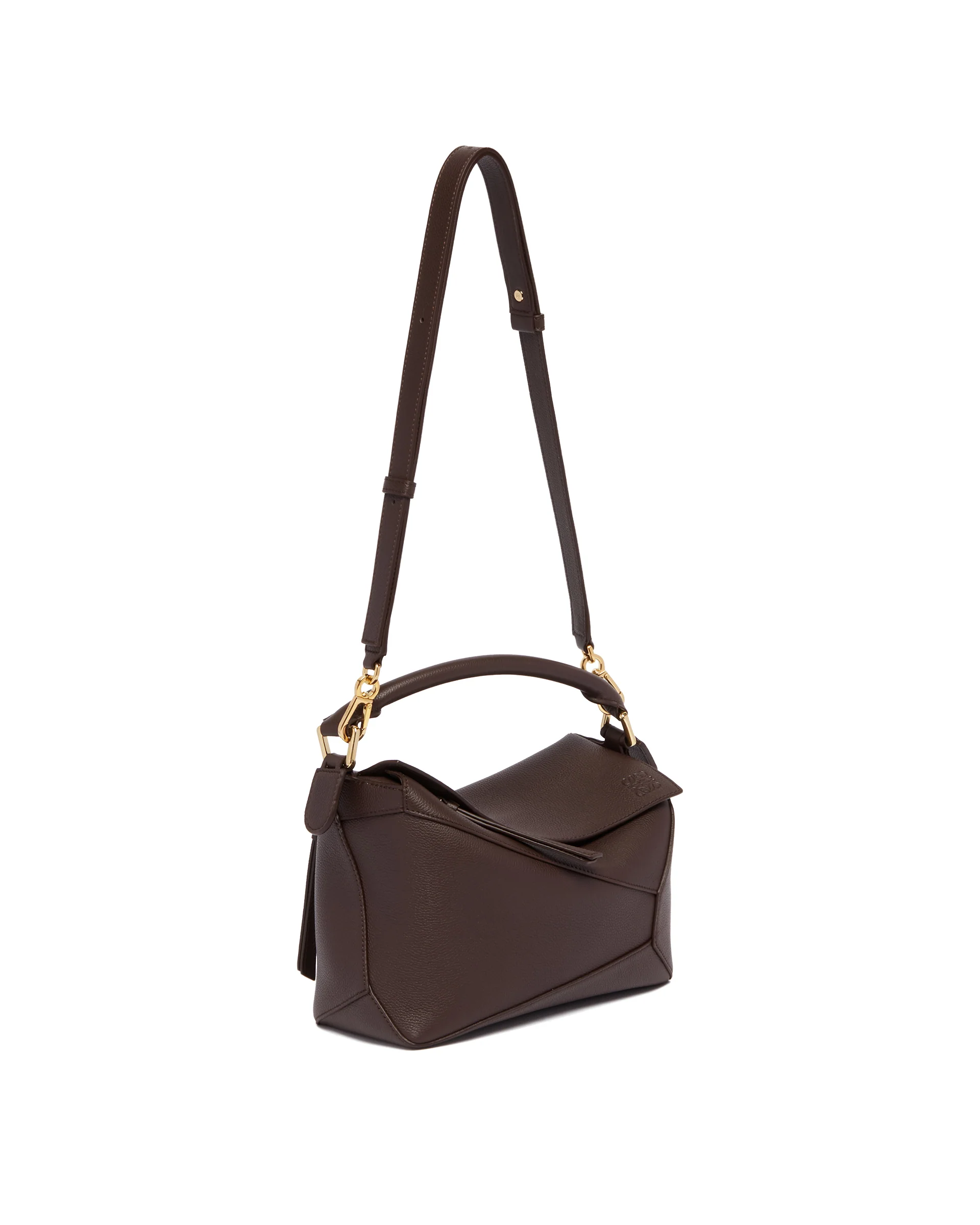 Borsa Puzzle Edge Piccola Marrone - Image 4