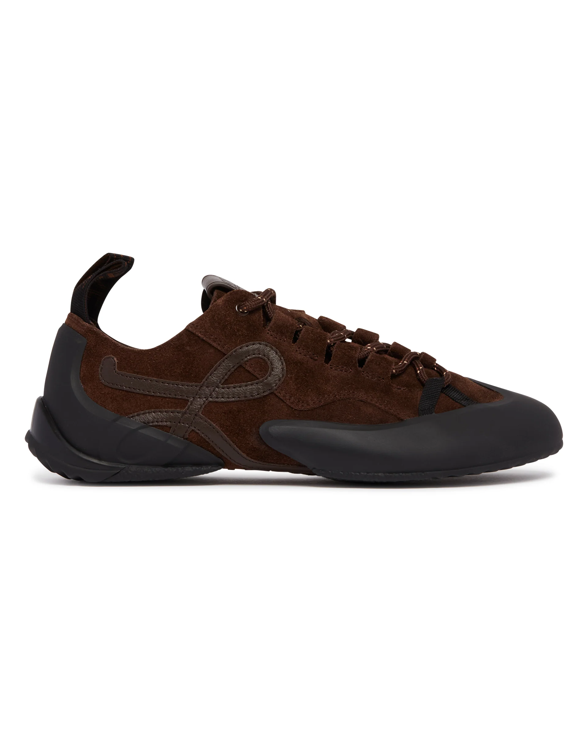 Sneakers Grip In Suede Marroni - Image 2