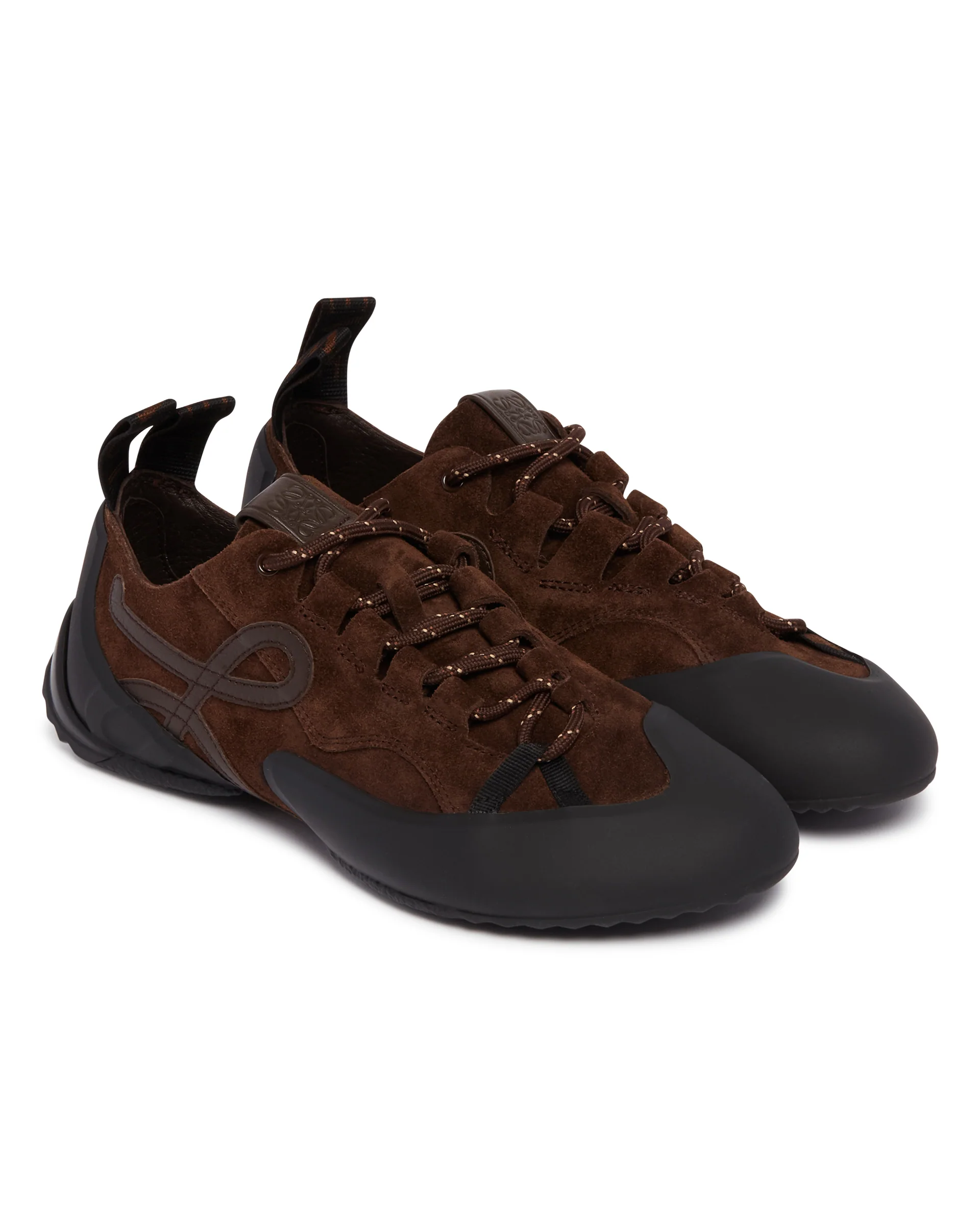 Sneakers Grip In Suede Marroni - Image 4