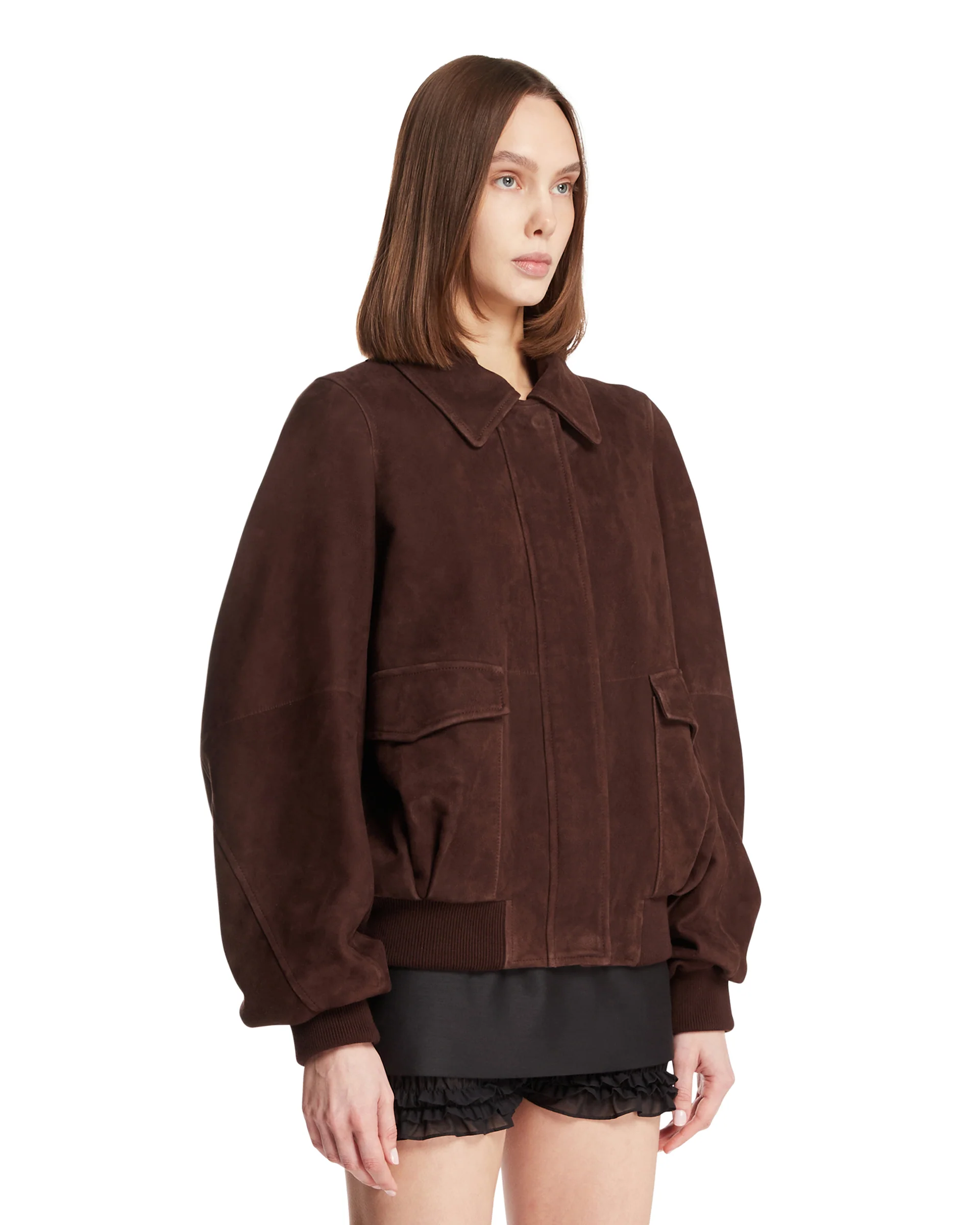 Giacca In Suede Marrone - Image 2