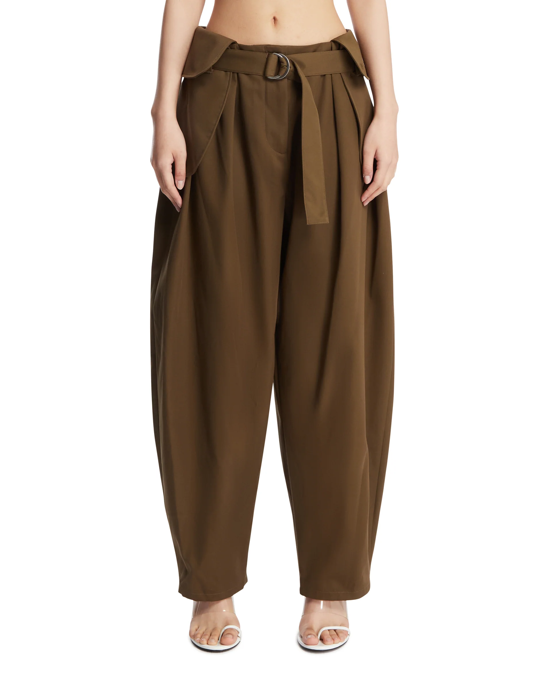 Pantaloni Con Maxi Tasche Verdi