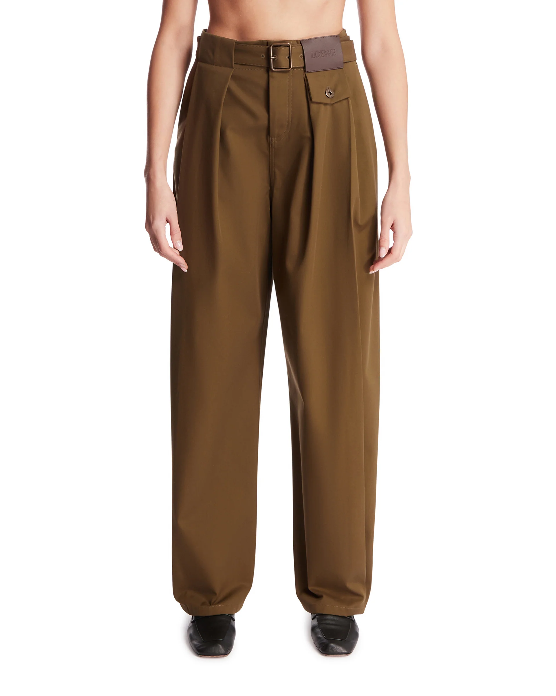 Pantaloni Con Cintura Verdi
