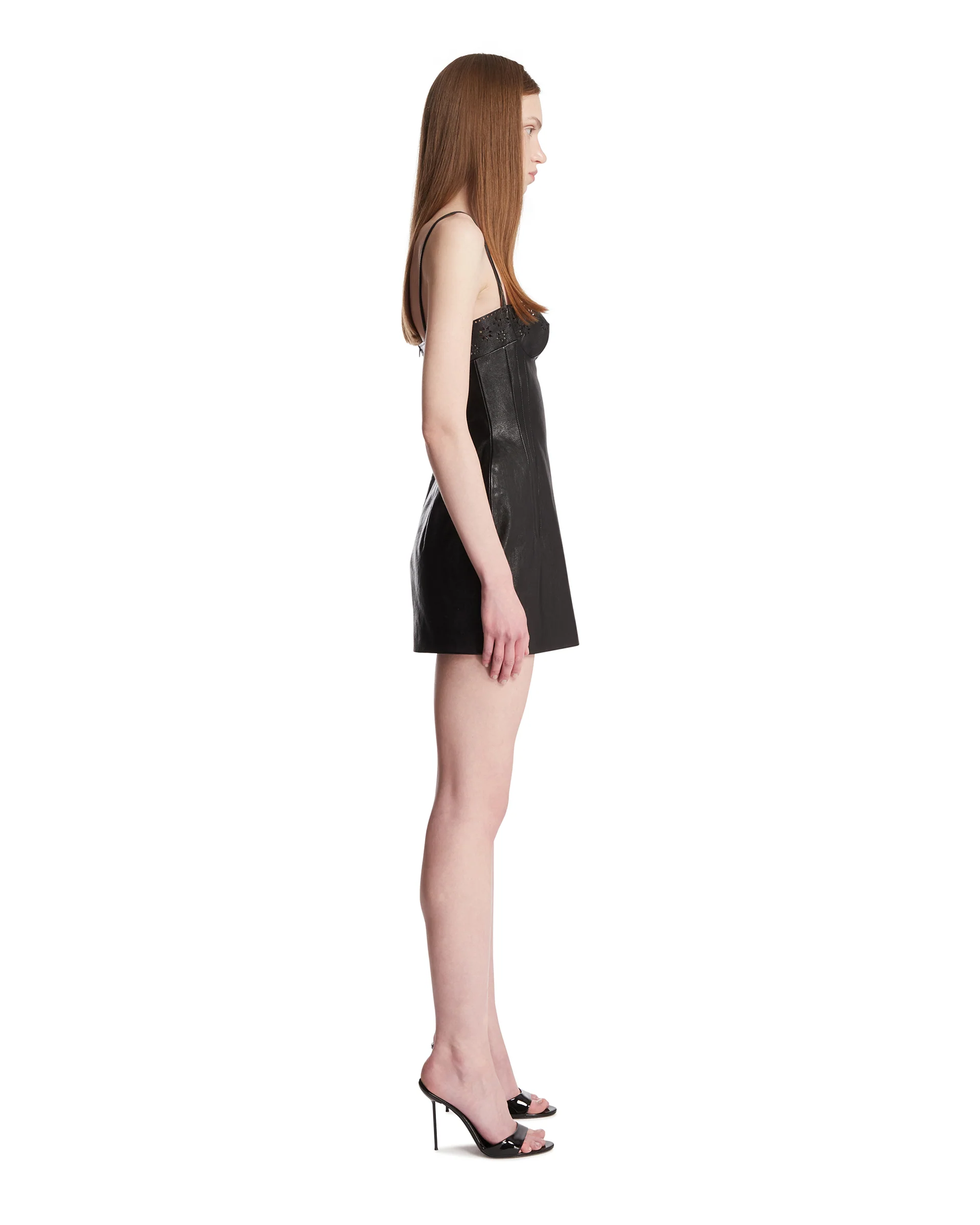 Mini Abito In Pelle Nero - Image 4