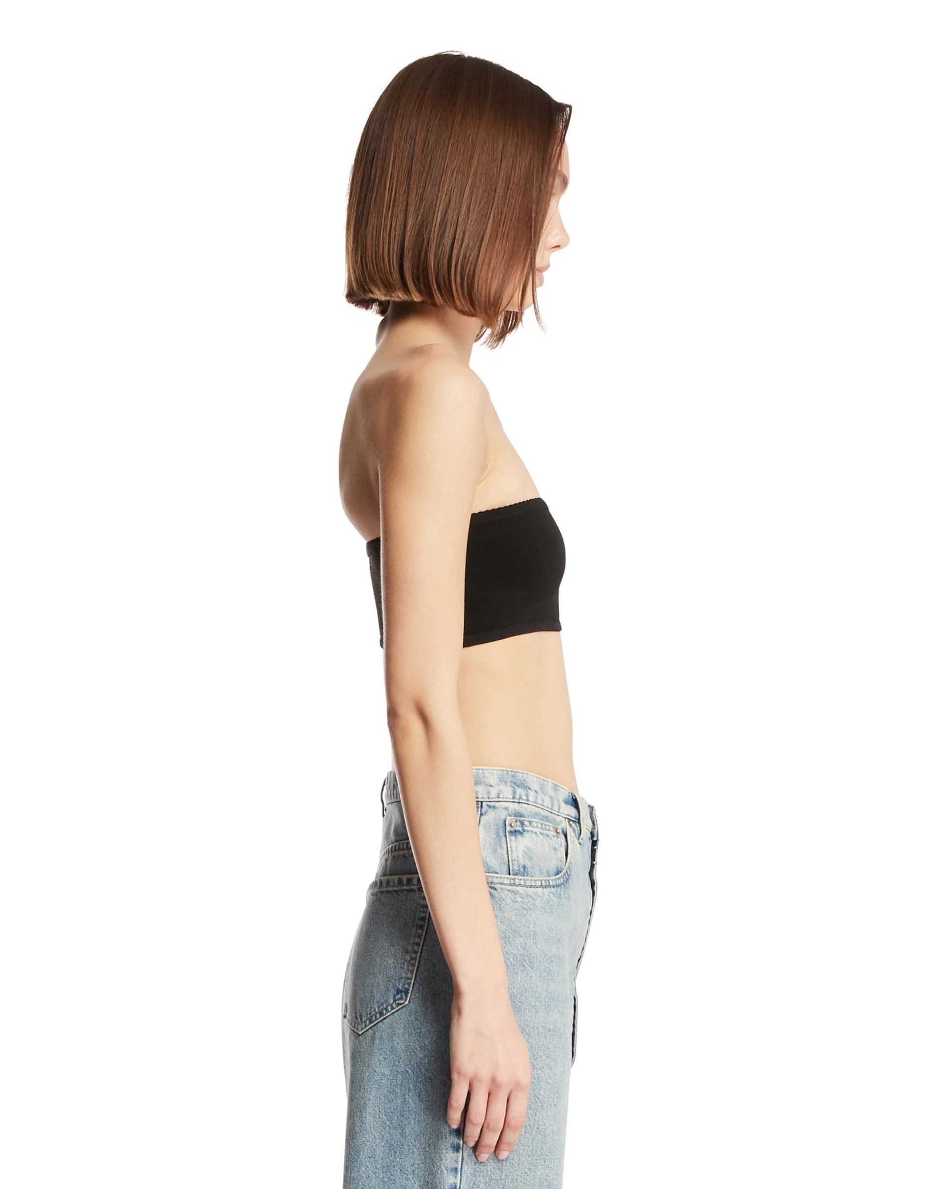Top A Fascia Senza Spalline Nero - Image 4