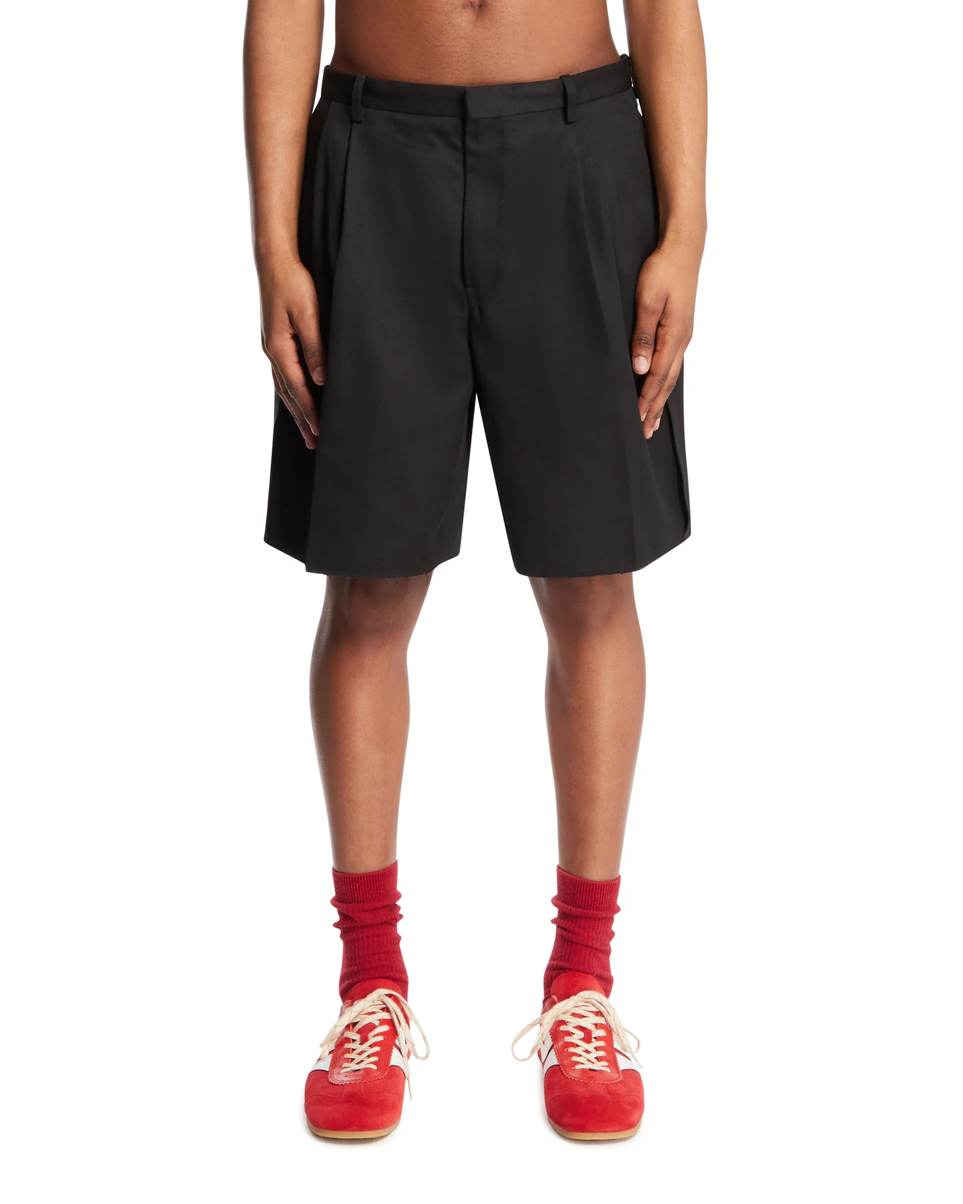Pantaloncini Sartoriali In Cotone Neri