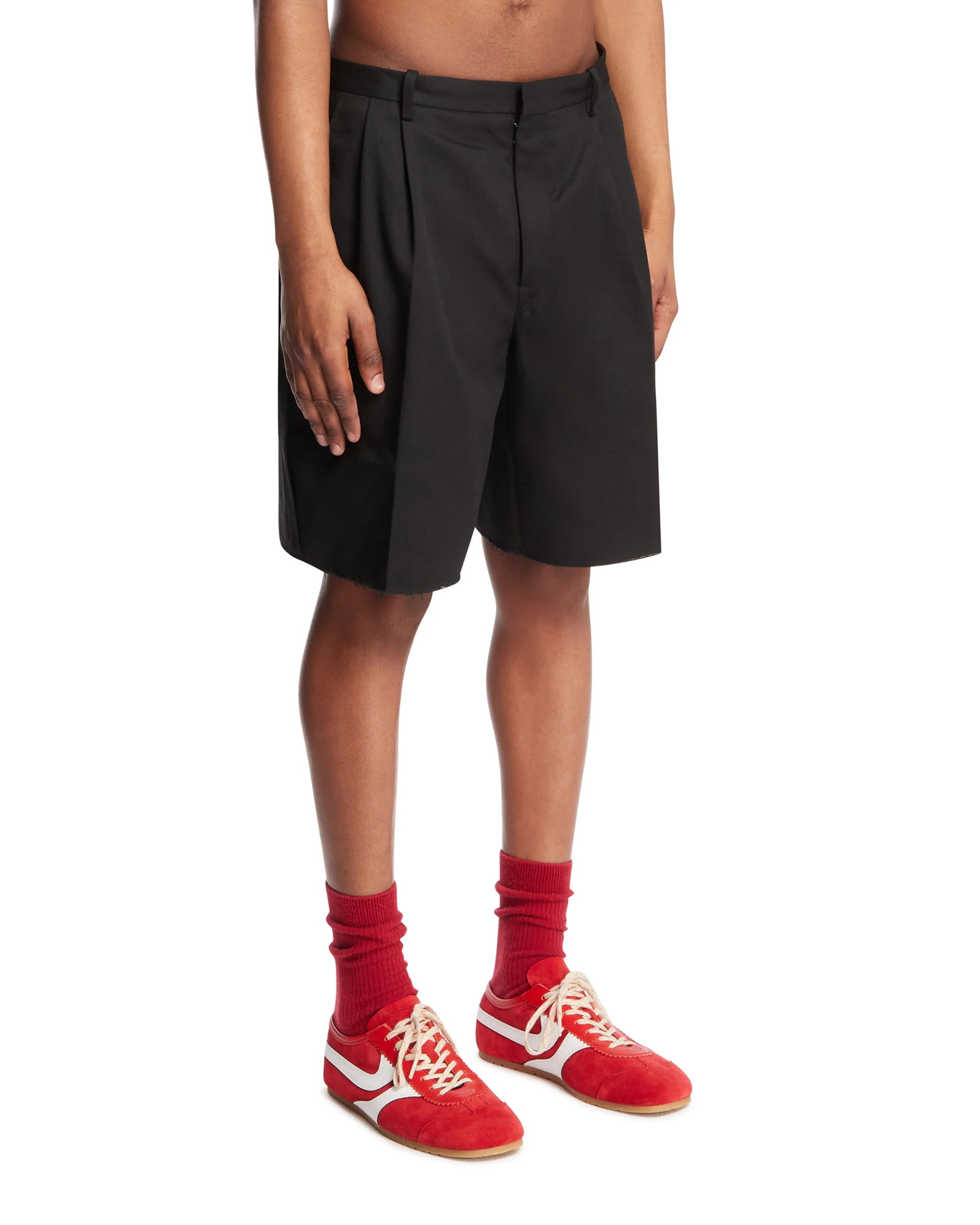 Pantaloncini Sartoriali In Cotone Neri - Image 2