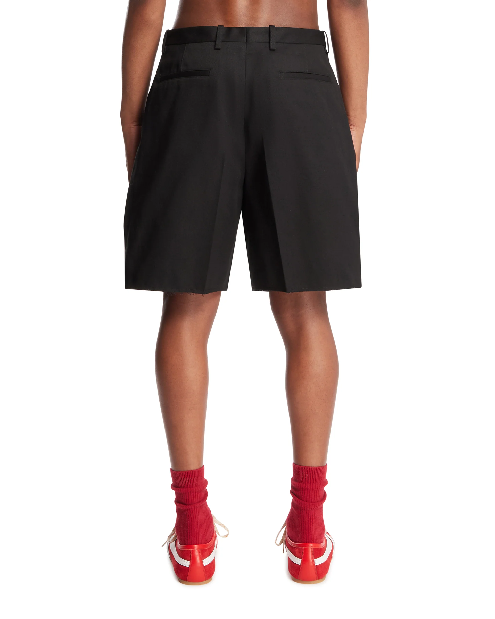 Pantaloncini Sartoriali In Cotone Neri - Image 5