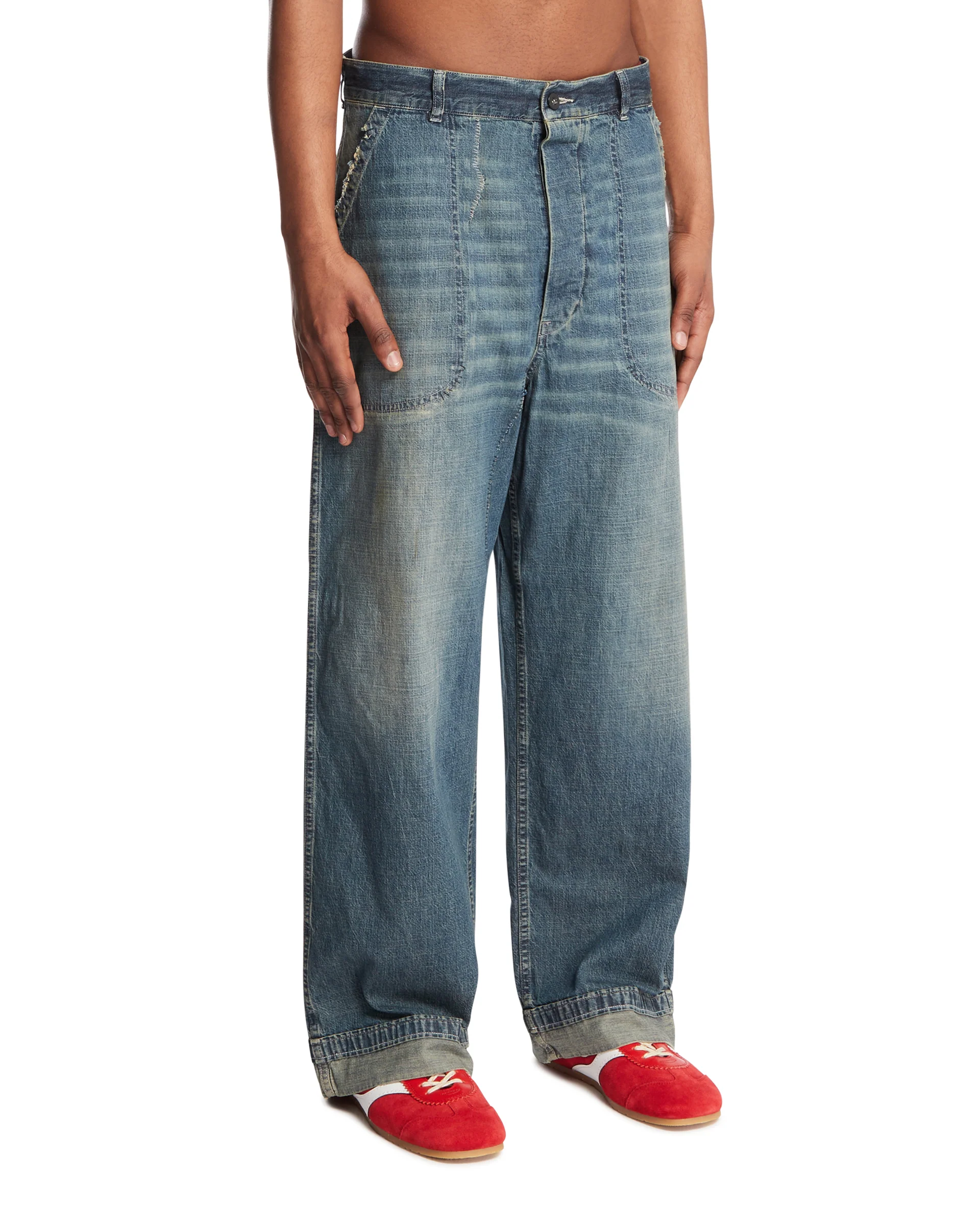 Jeans A Gamba Ampia Blu - Image 2