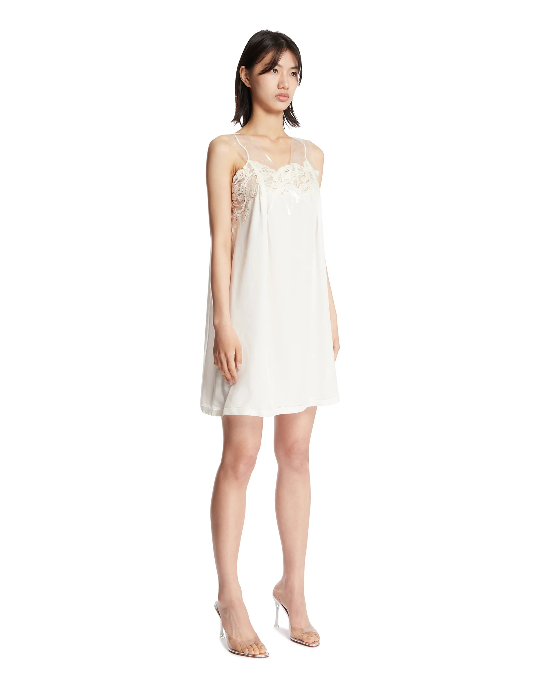 Slip Dress In Seta Bianco - Image 2