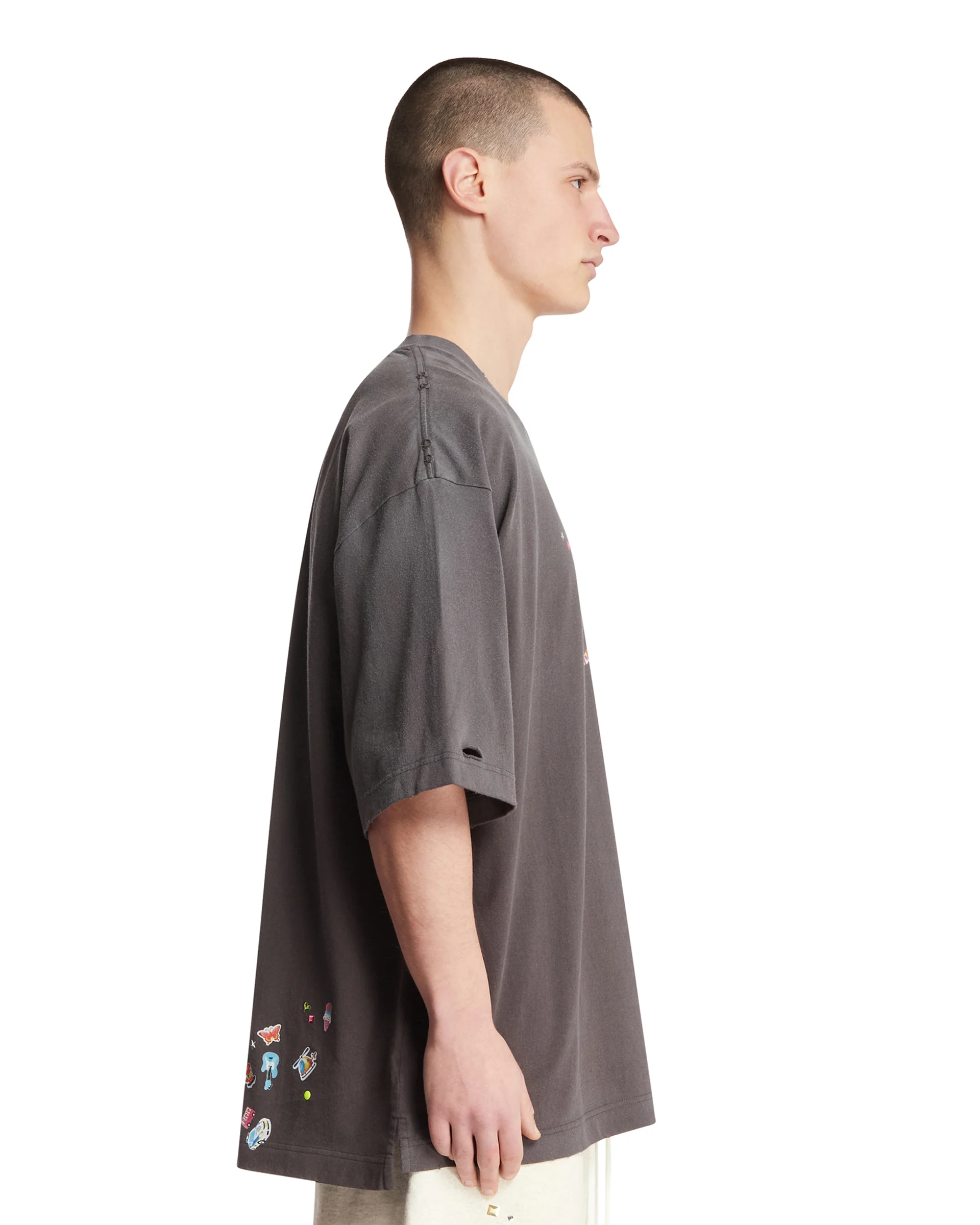 T-Shirt Con Decorazioni Grigia - Image 4