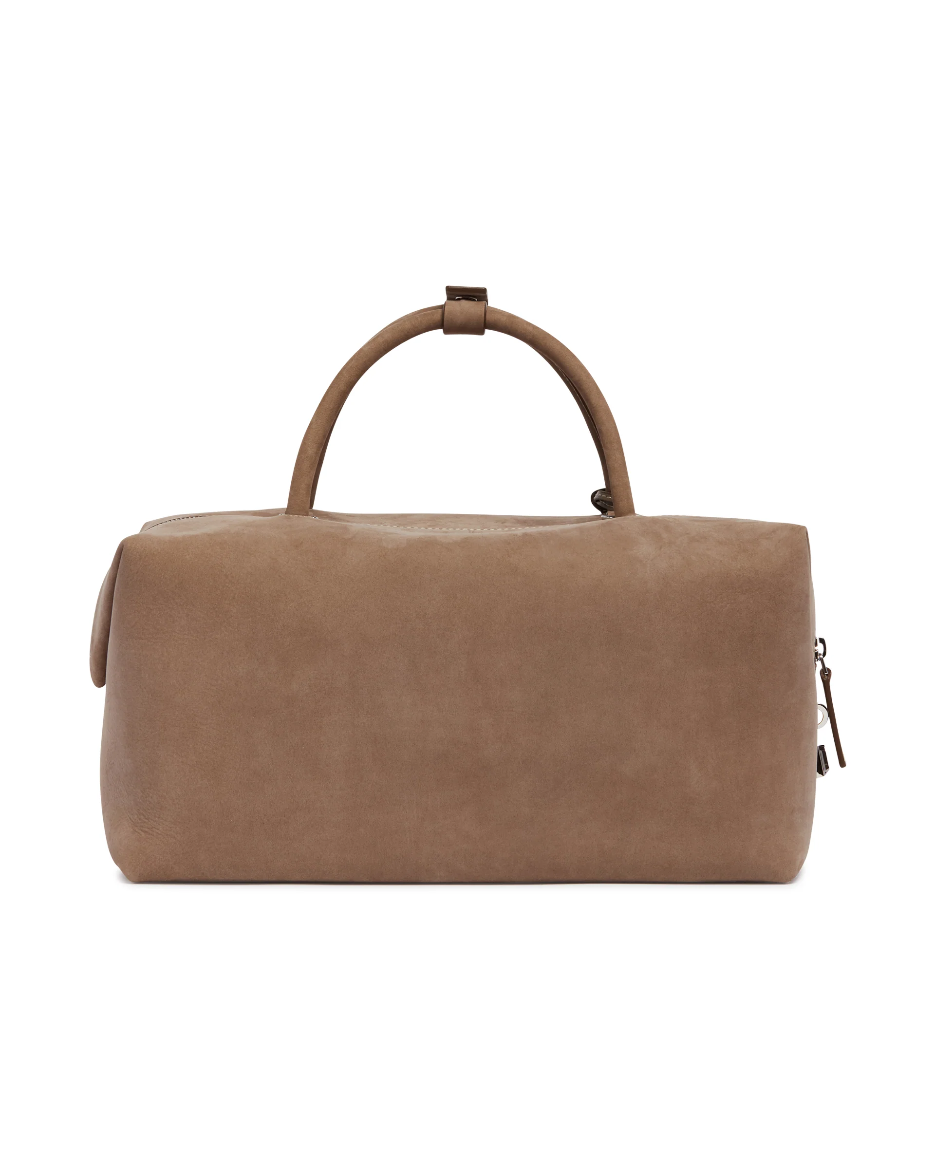 Borsa Bauletto Large Holdall In Suede Beige - Image 6