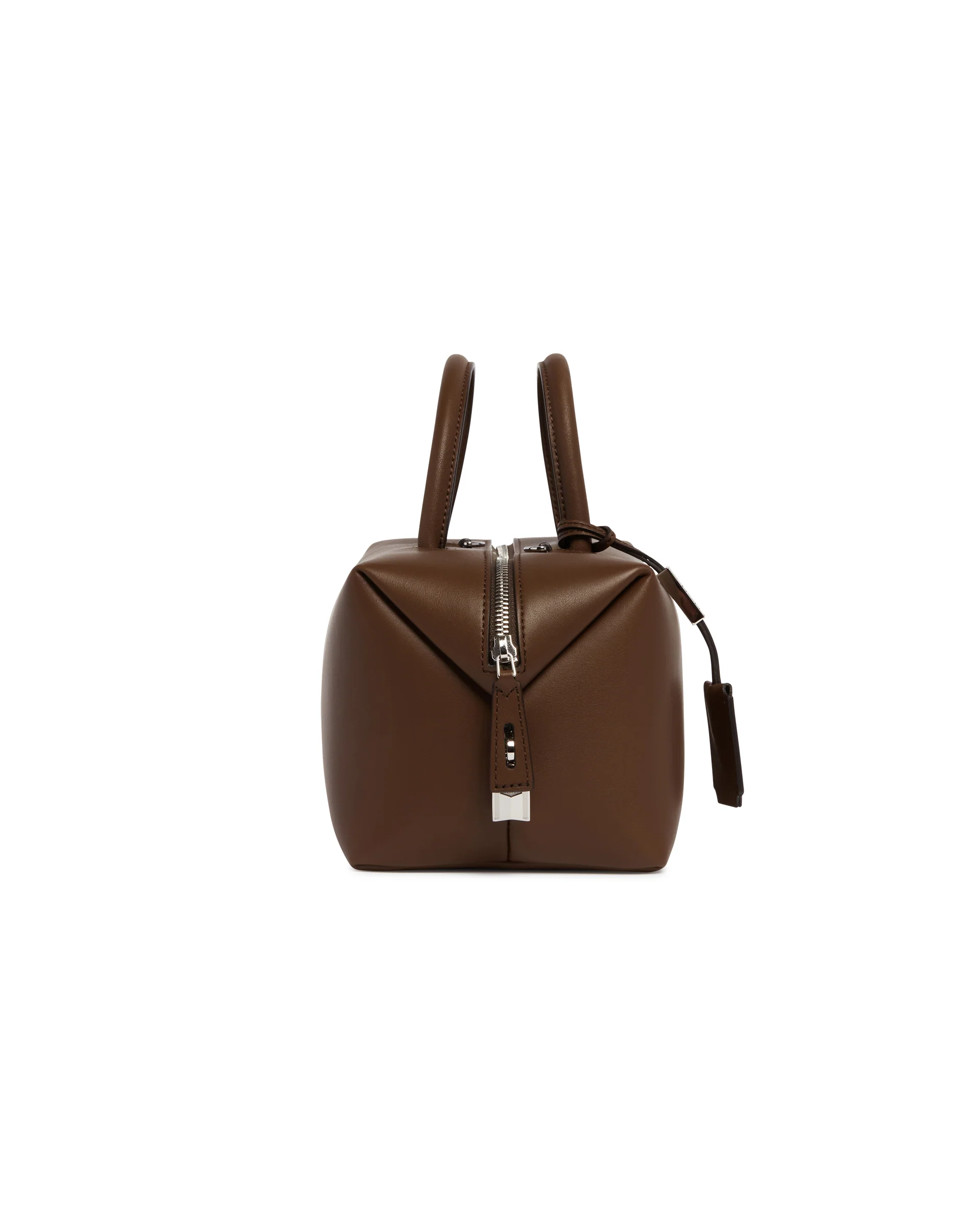 Borsa Bauletto Media Holdall In Pelle Marrone - Image 7